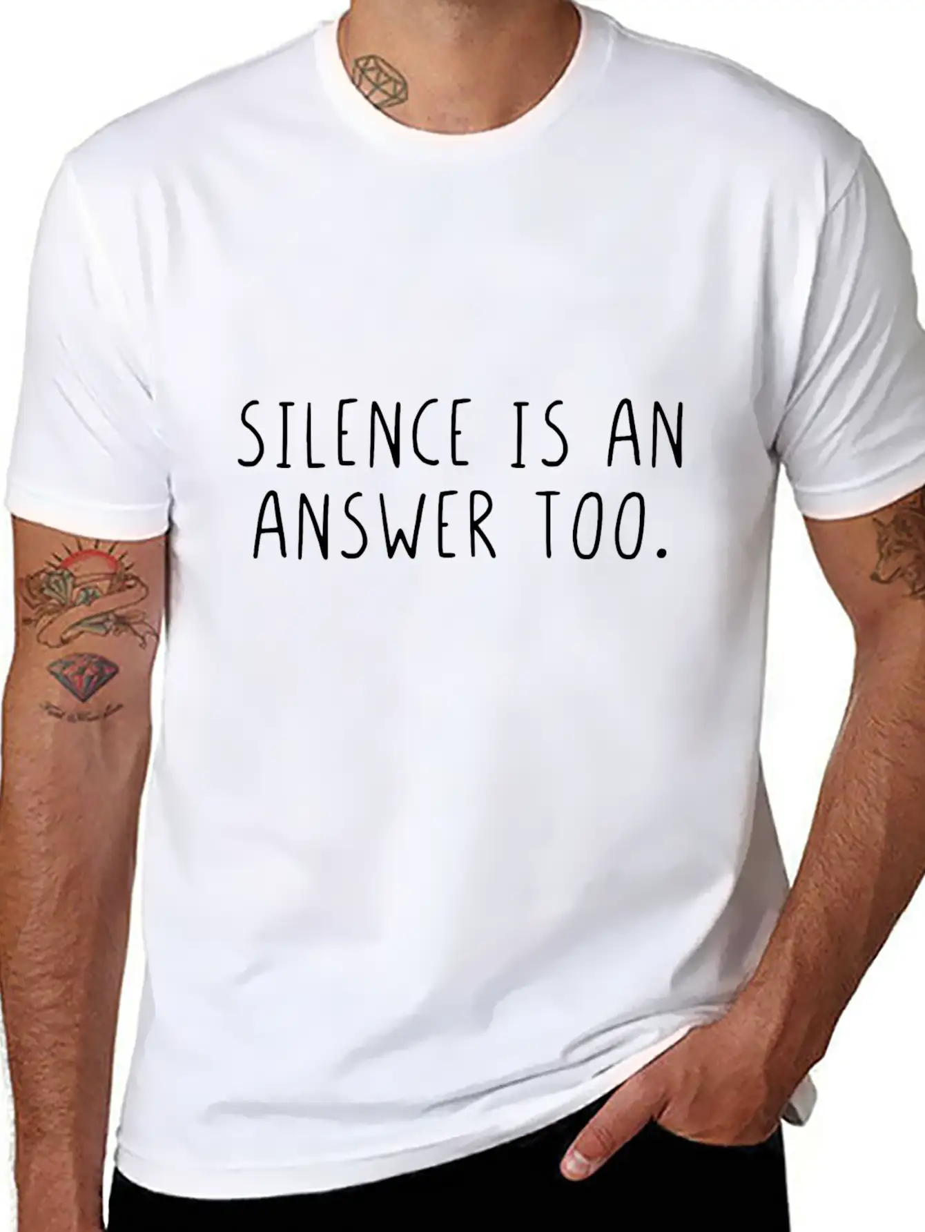 Silence Is An Answer Too Basic Graphic T-Shirt – Daily Comfort In Soft Cotton