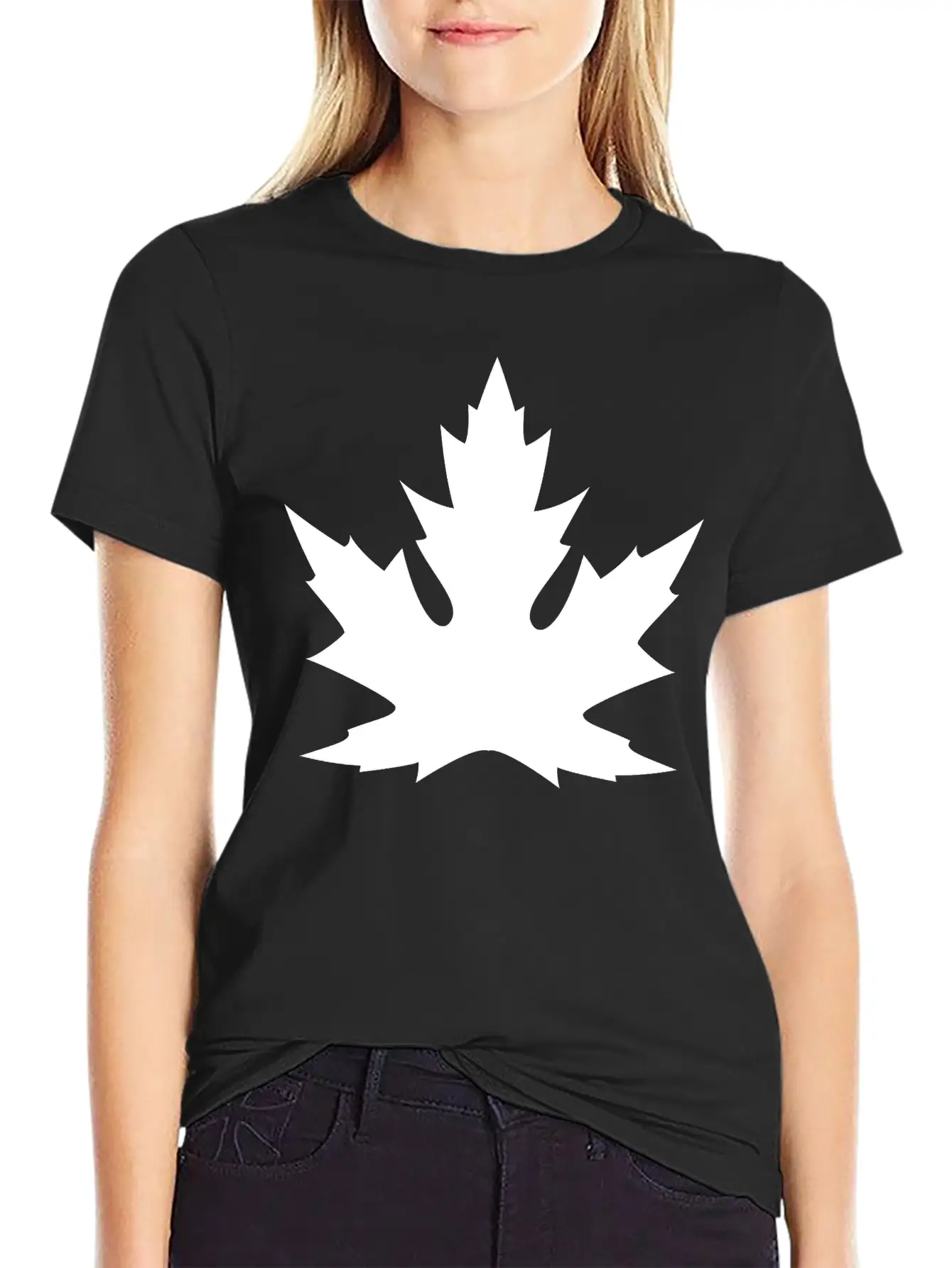 'Silver' Canadian Maple Leaf Basic Graphic T-Shirt – Daily Comfort In Soft Cotton