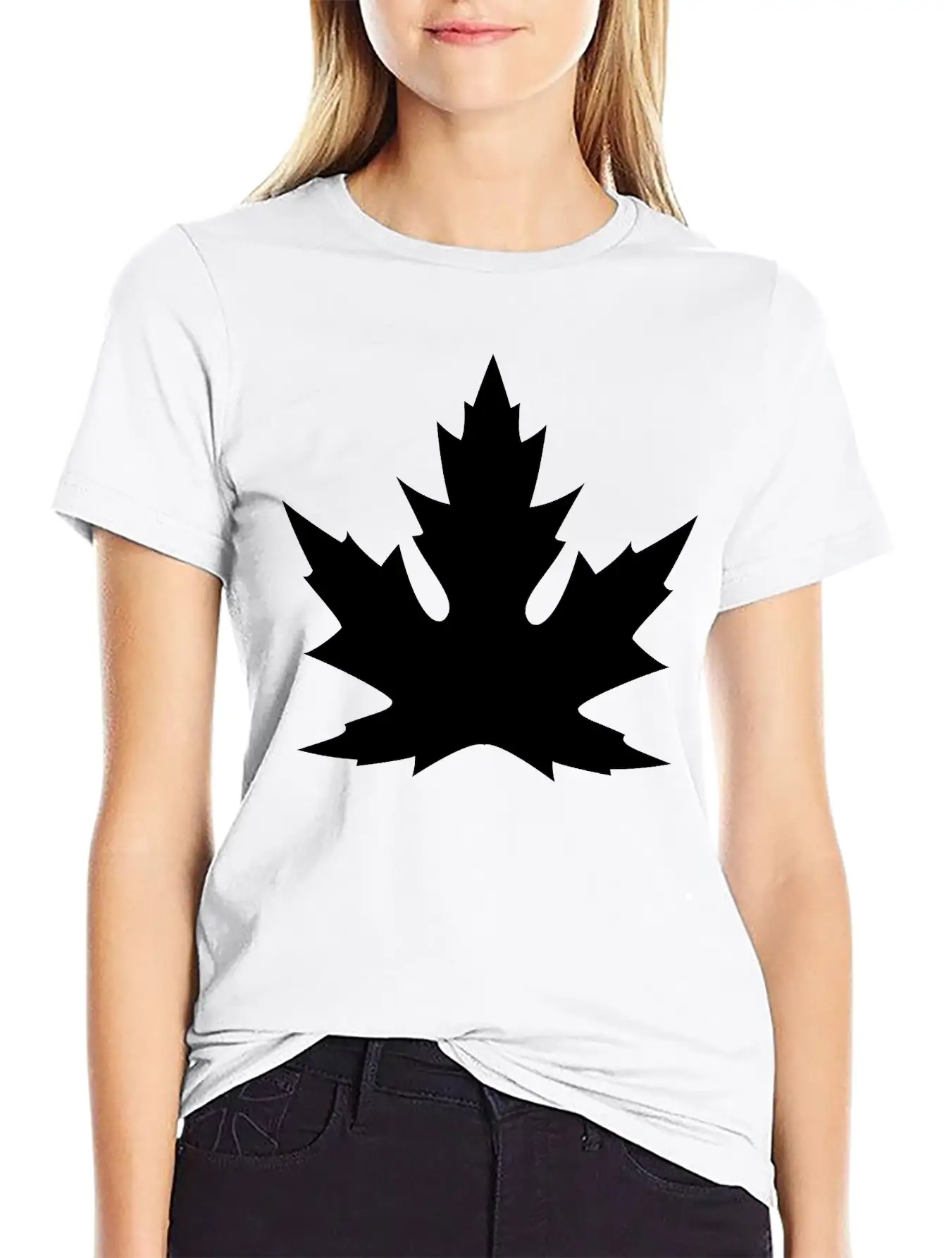 'Silver' Canadian Maple Leaf Basic Graphic T-Shirt – Daily Comfort In Soft Cotton