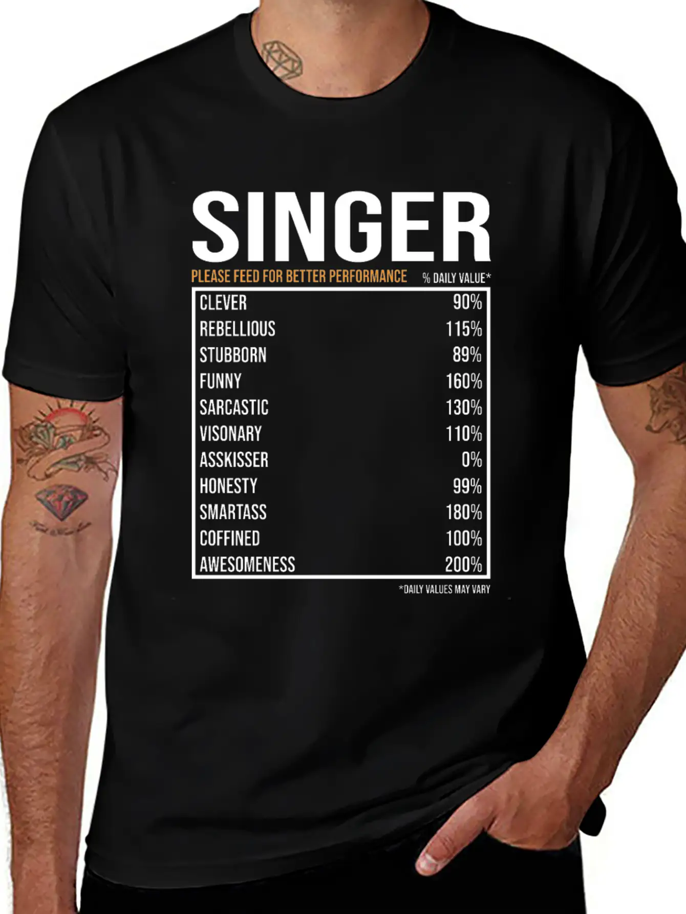 Singer Daily Value Funny Singer Stylish Everyday T-Shirt – Unisex Basic Cotton Tee