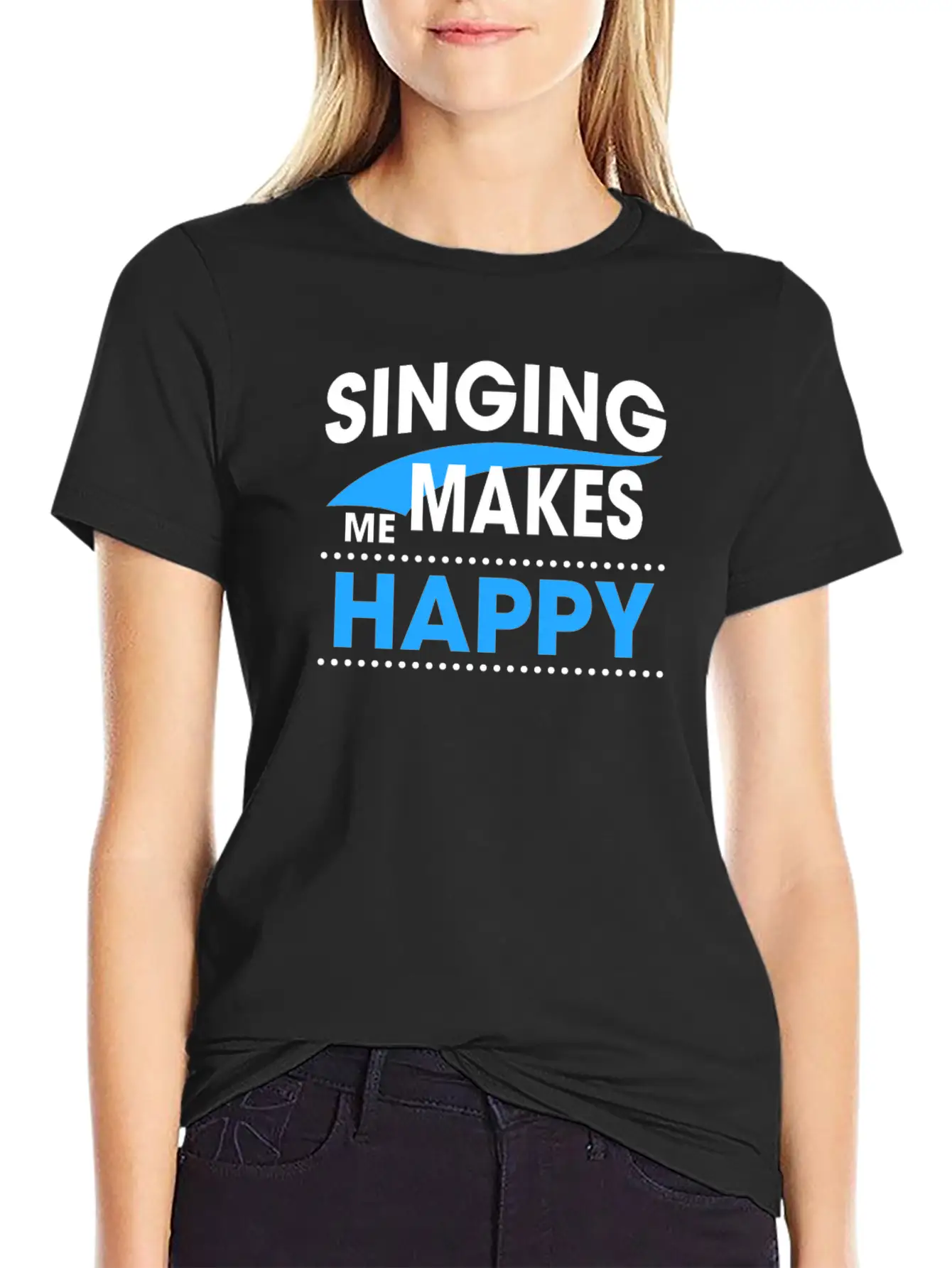 SINGING Stylish Everyday T-Shirt – Unisex Basic Cotton Tee