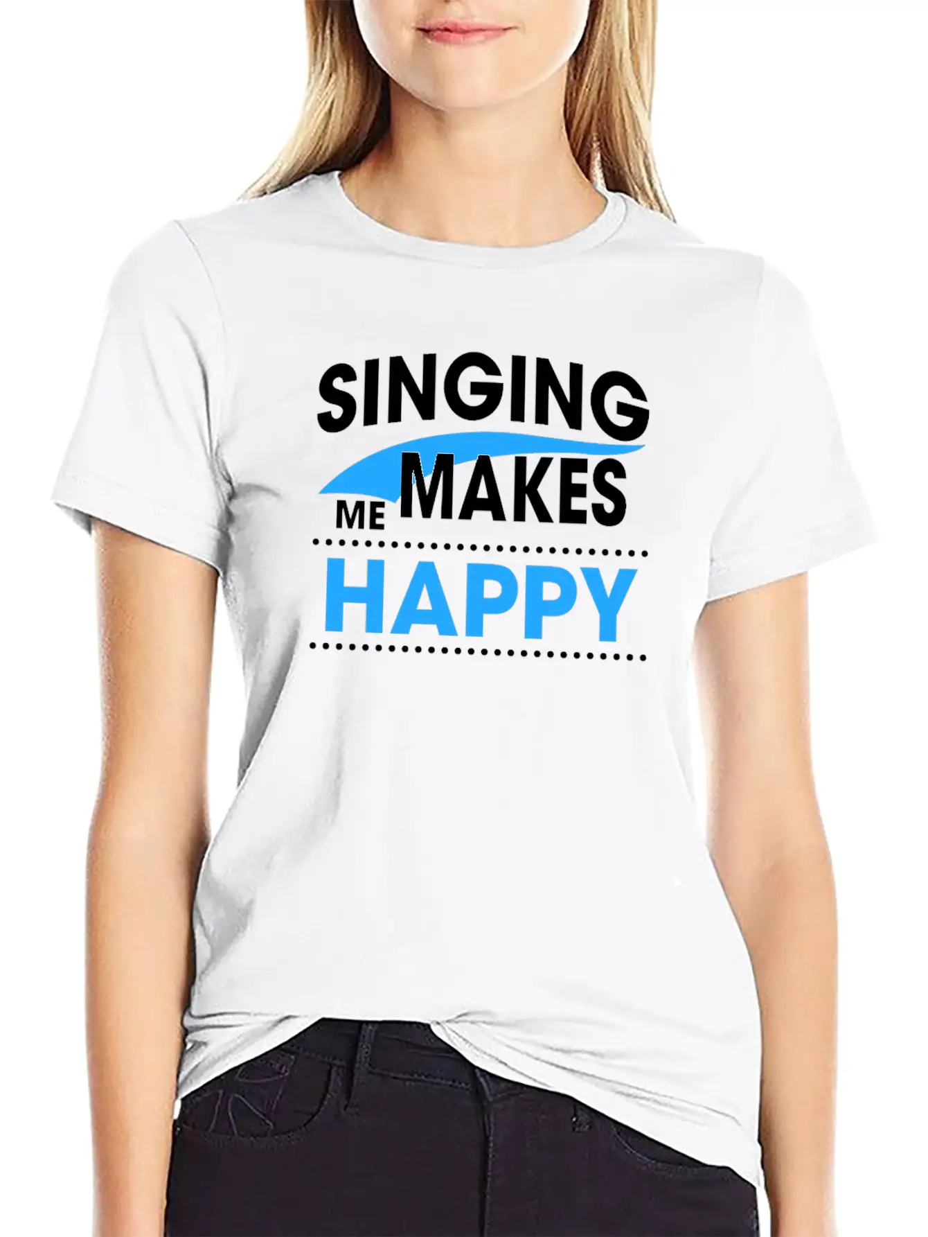 SINGING Stylish Everyday T-Shirt – Unisex Basic Cotton Tee