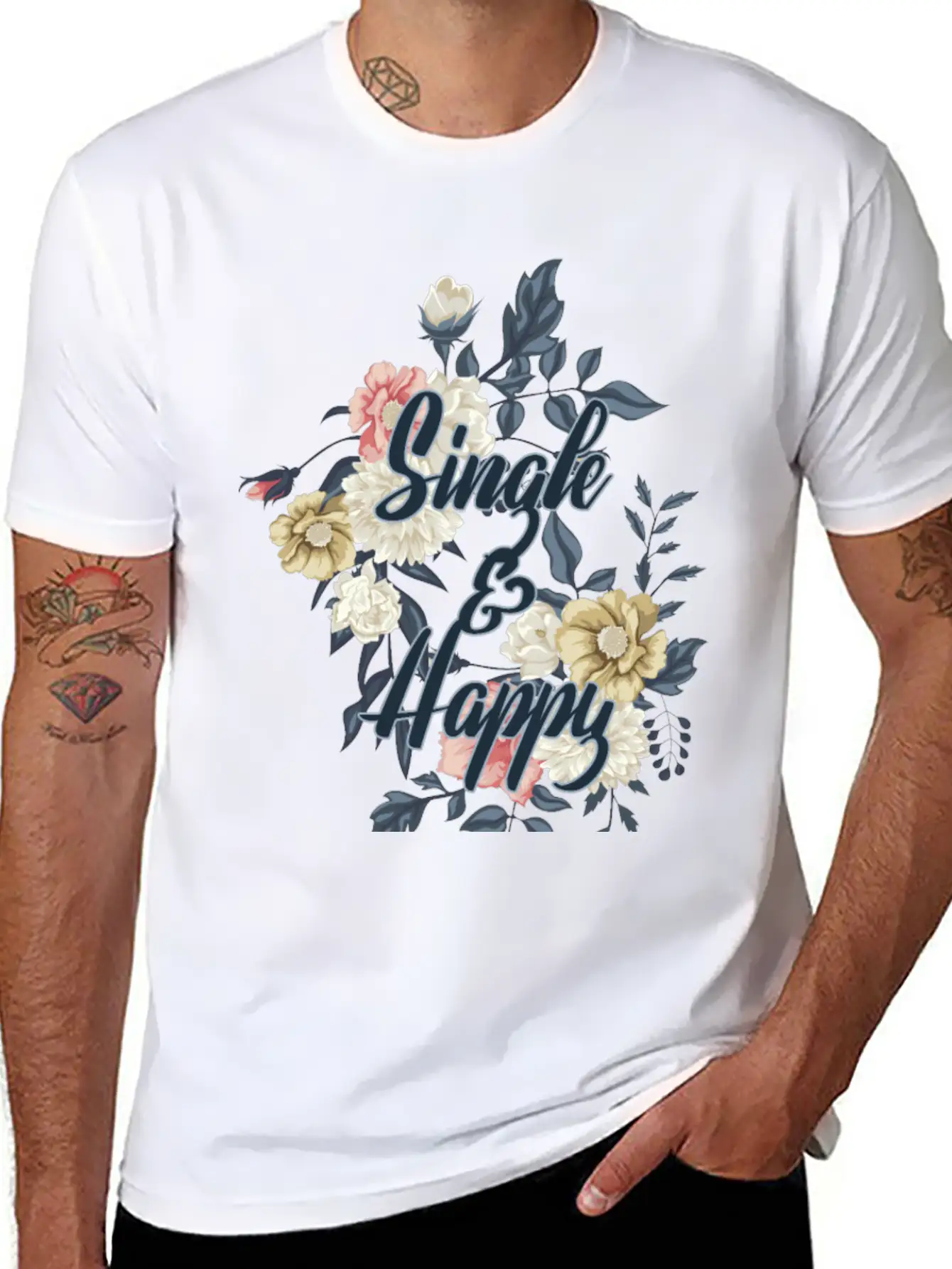 Single But Not Alone Gift Idea Basic Graphic T-Shirt – Daily Comfort In Soft Cotton