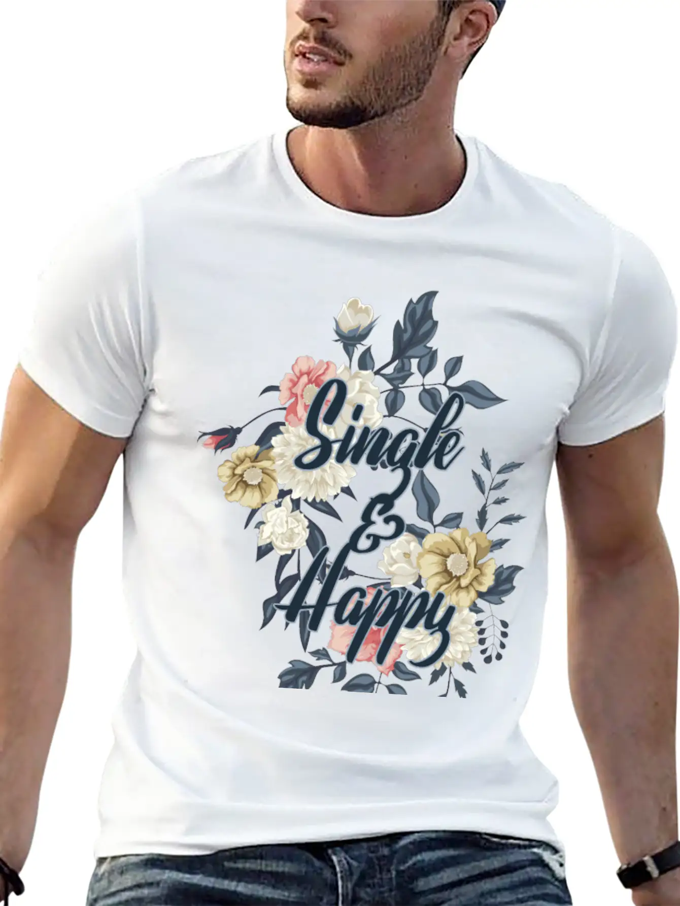 Single But Not Alone Gift Idea Basic Graphic T-Shirt – Daily Comfort In Soft Cotton