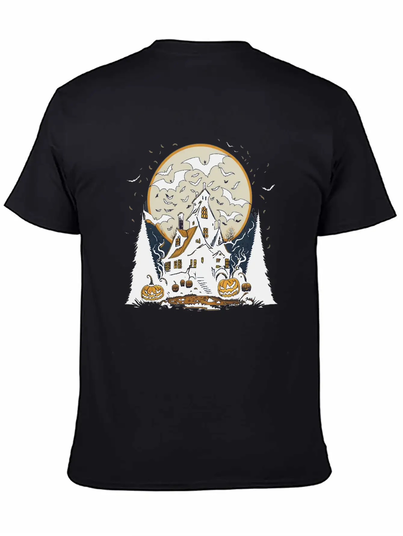 Sinister Haunted House Stylish Everyday T-Shirt – Unisex Basic Cotton Tee