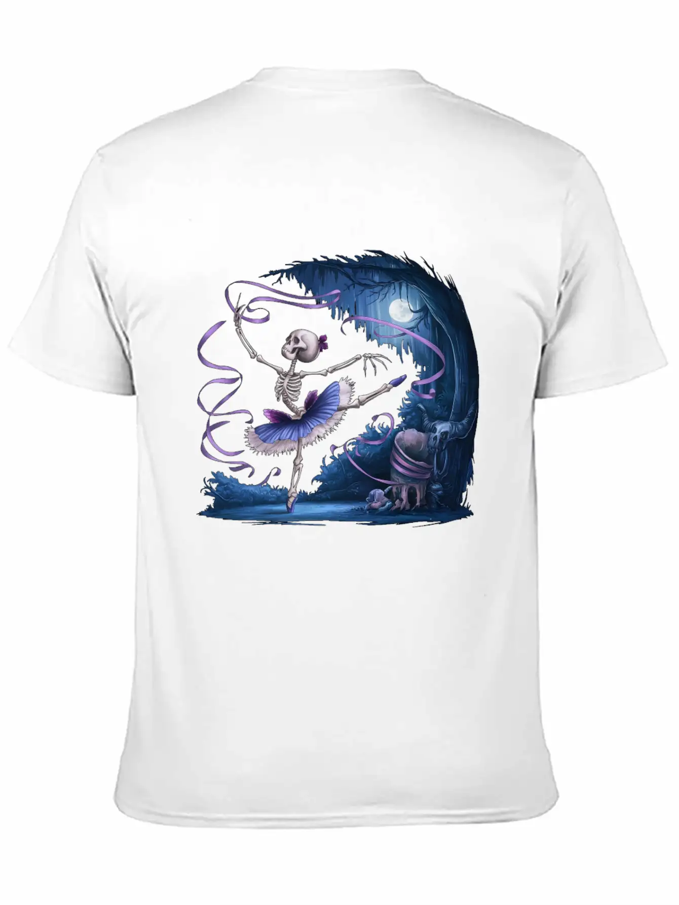 Skeleton Ballet Casual Graphic T-Shirt – Simple And Comfortable Daily Wear