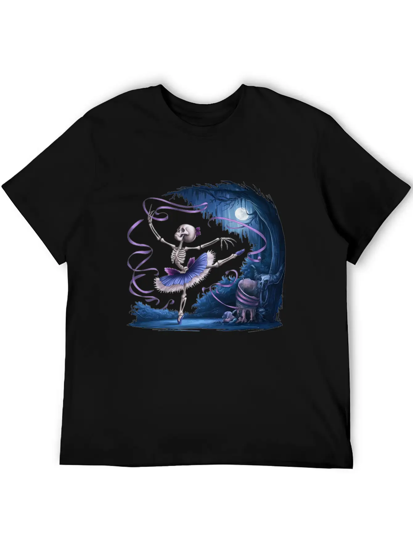 Skeleton Ballet Casual Graphic T-Shirt – Simple And Comfortable Daily Wear