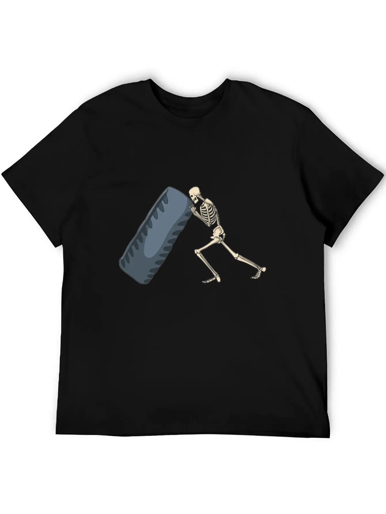 Skeleton Lifting Truck Tire For Exercise Basic Graphic T-Shirt – Daily Comfort In Soft Cotton