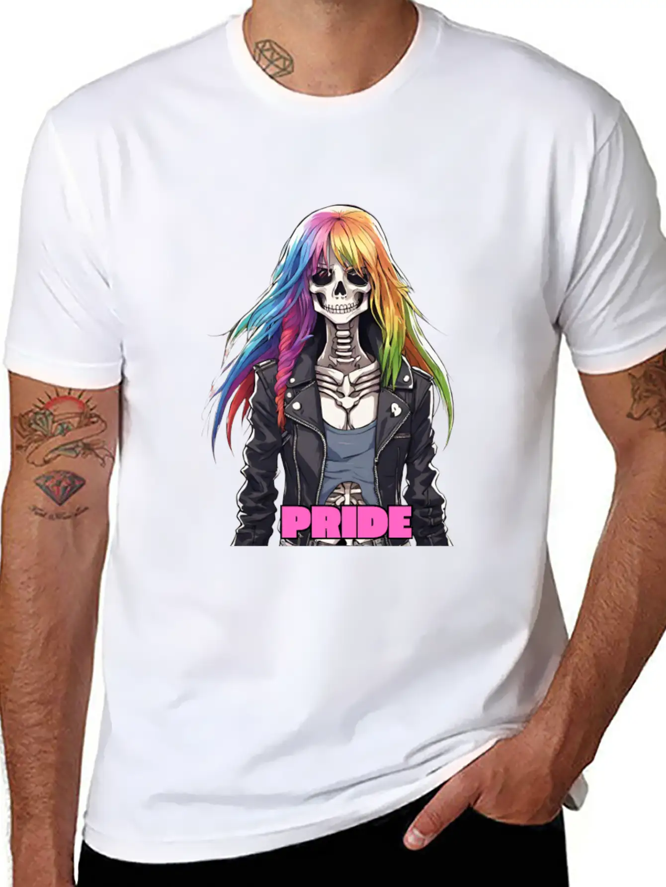 Skelly Pride - Pink Basic Graphic T-Shirt – Daily Comfort In Soft Cotton