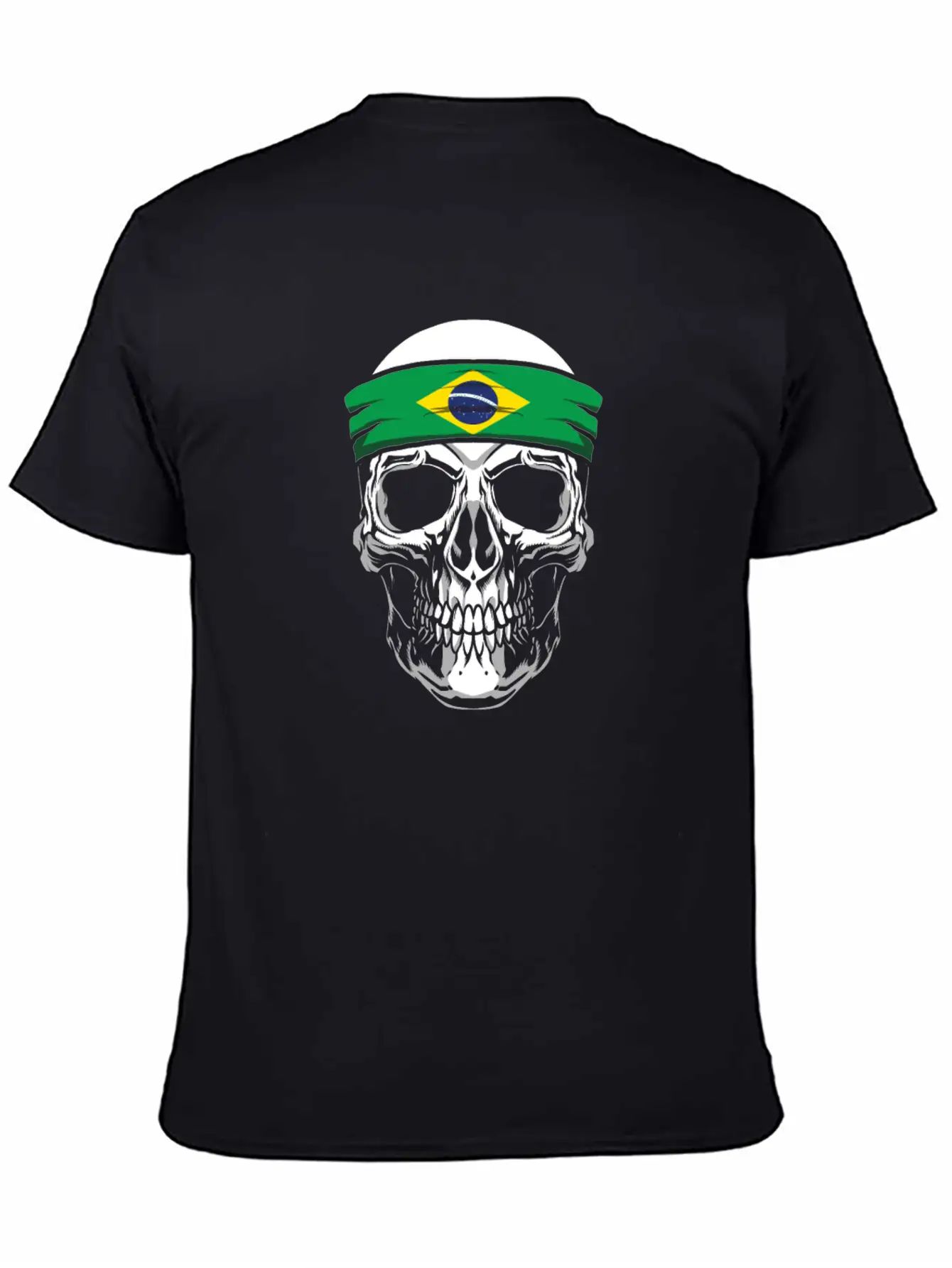 Skull Nationality Country Flag Breathable Graphic T-Shirt – Perfect For Casual Days