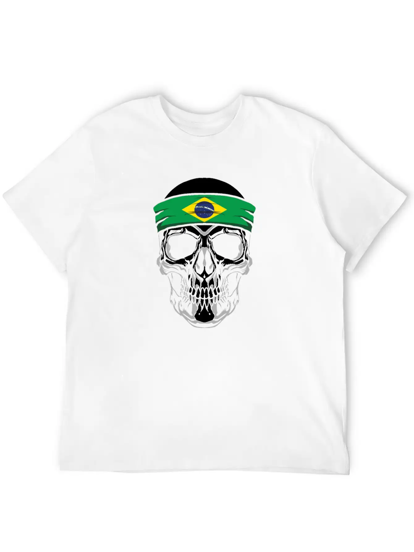 Skull Nationality Country Flag Breathable Graphic T-Shirt – Perfect For Casual Days