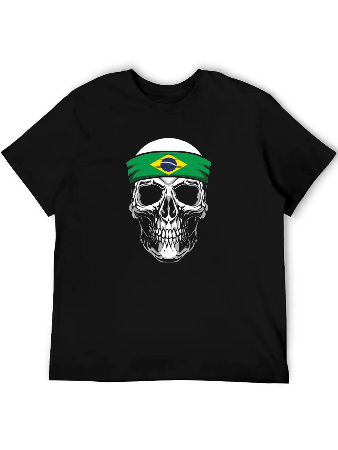 Skull Nationality Country Flag Breathable Graphic T-Shirt – Perfect For Casual Days
