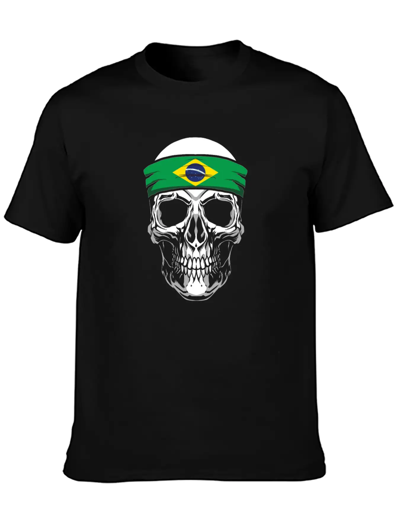 Skull Nationality Country Flag Breathable Graphic T-Shirt – Perfect For Casual Days