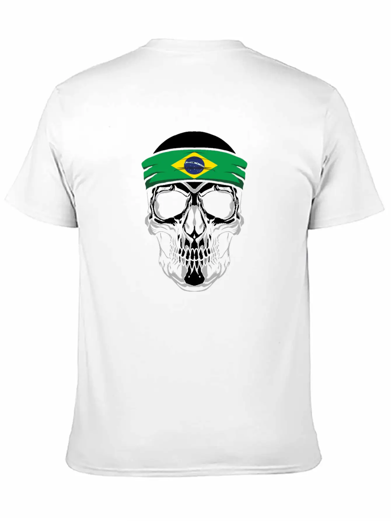 Skull Nationality Country Flag Breathable Graphic T-Shirt – Perfect For Casual Days