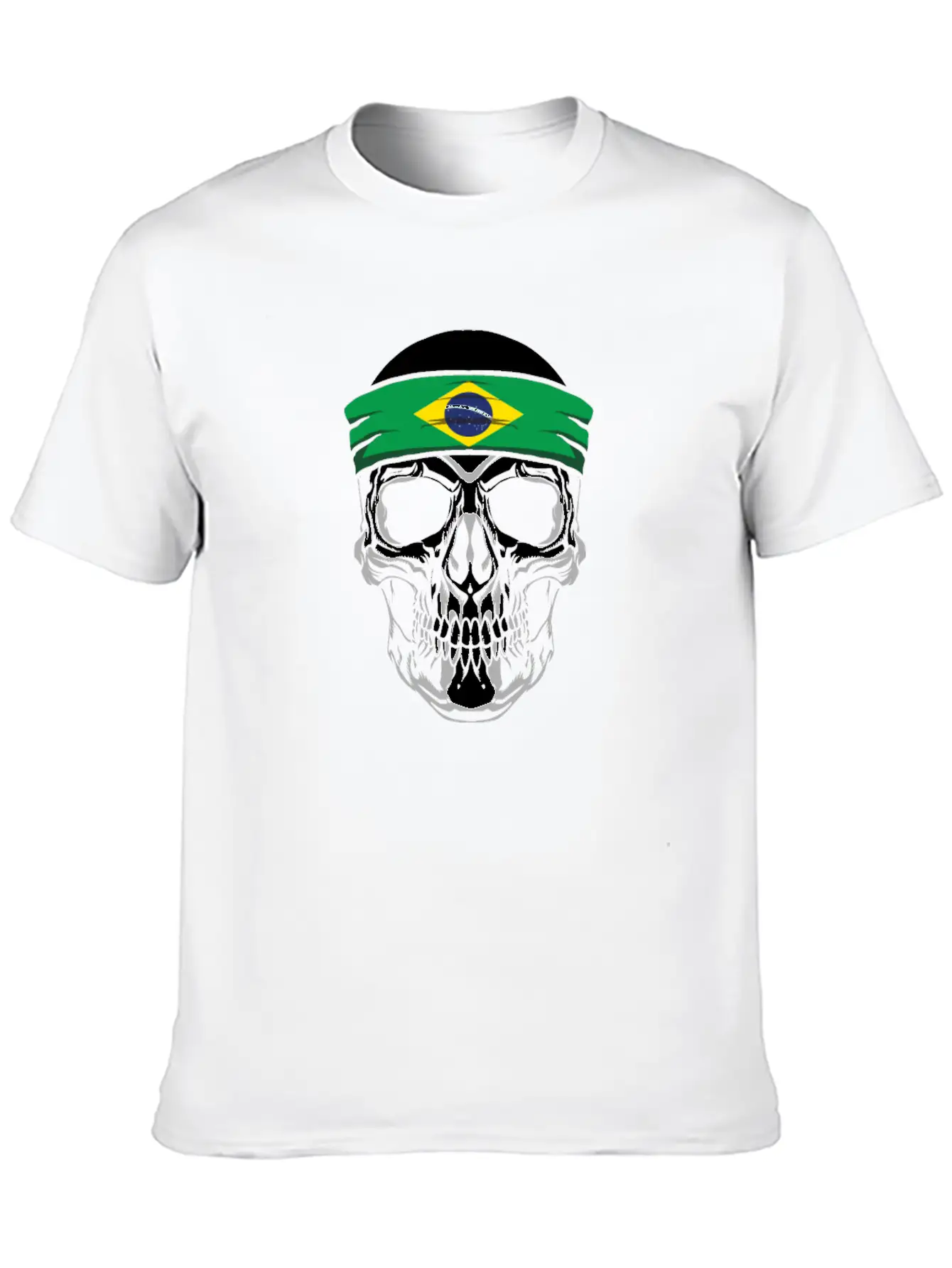 Skull Nationality Country Flag Breathable Graphic T-Shirt – Perfect For Casual Days