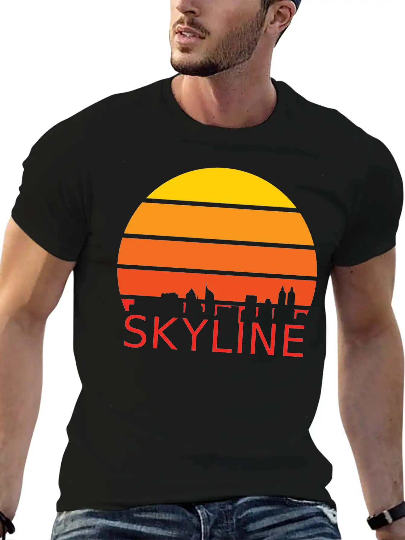 Skyline Sunset Horizon Cool Gift Lightweight Cotton T-Shirt – Daily Comfort Graphic Shirt