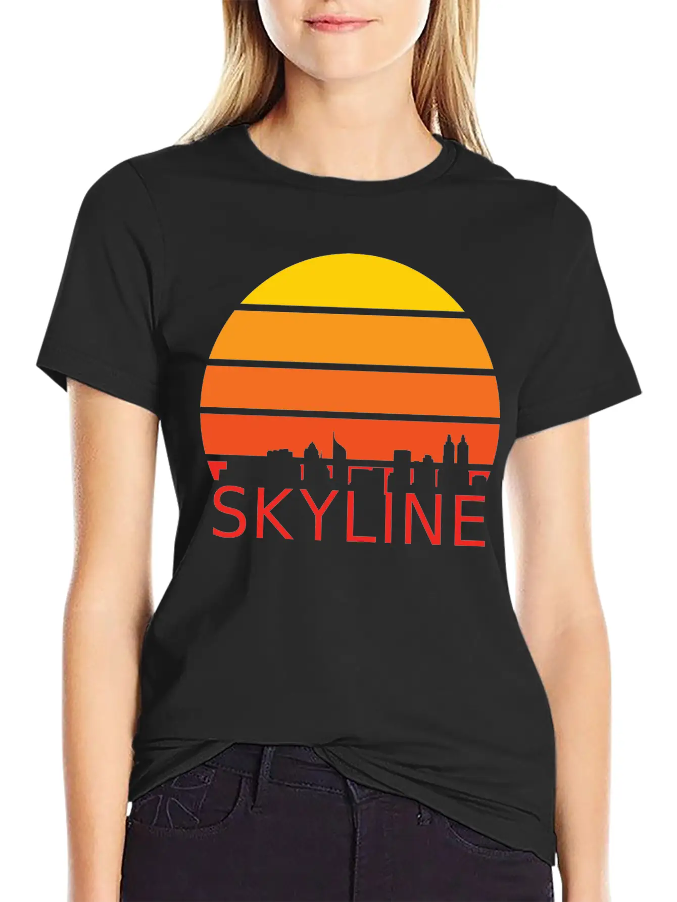 Skyline Sunset Horizon Cool Gift Lightweight Cotton T-Shirt – Daily Comfort Graphic Shirt