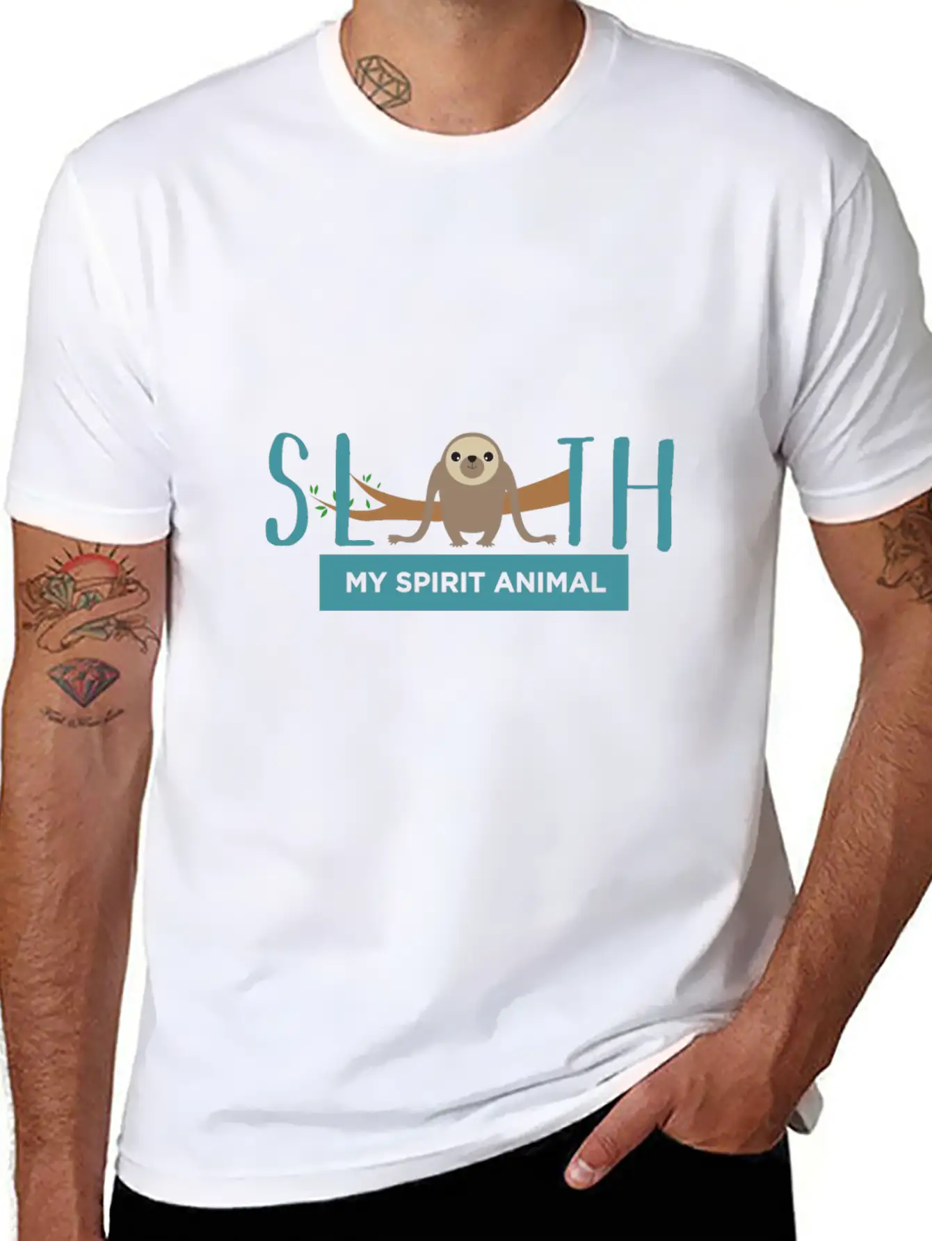 Sloth Animal Exotic Lazy Spirit Gift Idea Stylish Everyday T-Shirt – Unisex Basic Cotton Tee