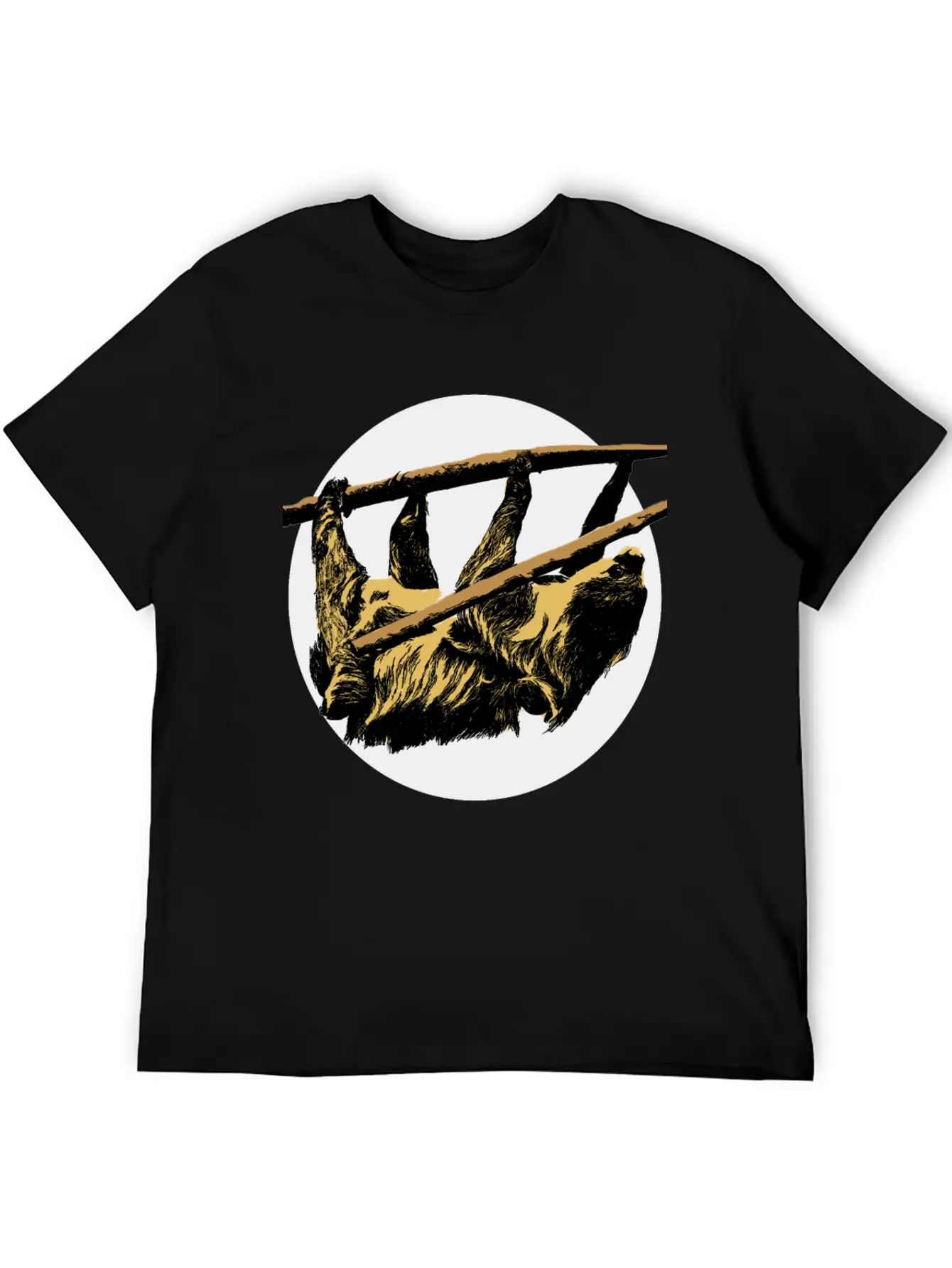 Sloth Hanging Brown Cool Gift Idea Basic Graphic T-Shirt – Daily Comfort In Soft Cotton