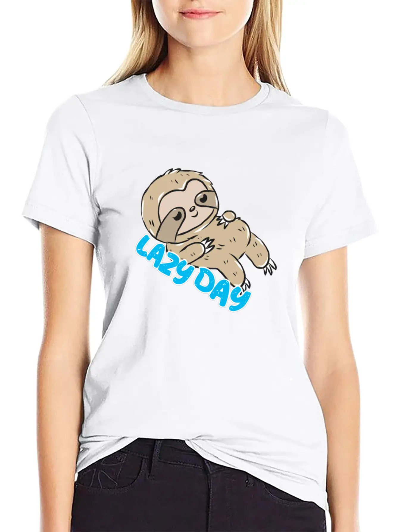 Sloth Lazy Day Stylish Everyday T-Shirt – Unisex Basic Cotton Tee