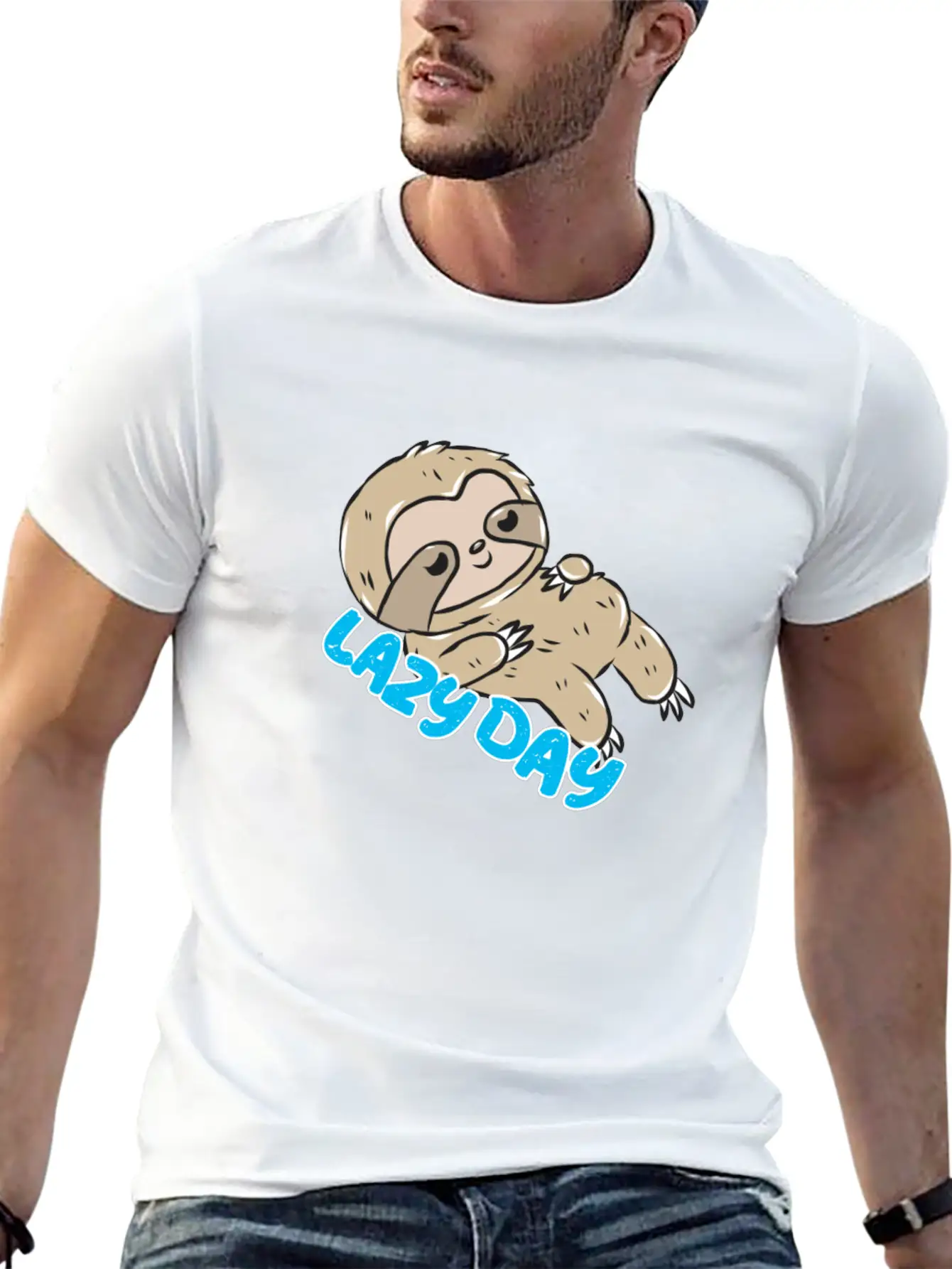 Sloth Lazy Day Stylish Everyday T-Shirt – Unisex Basic Cotton Tee