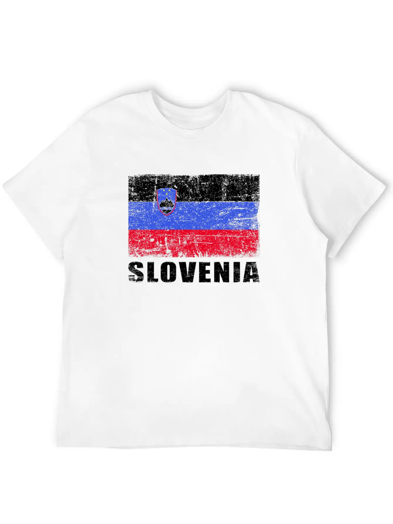 Slovenia Flag Grunge Country Flag Slovenia Basic Graphic T-Shirt – Daily Comfort In Soft Cotton