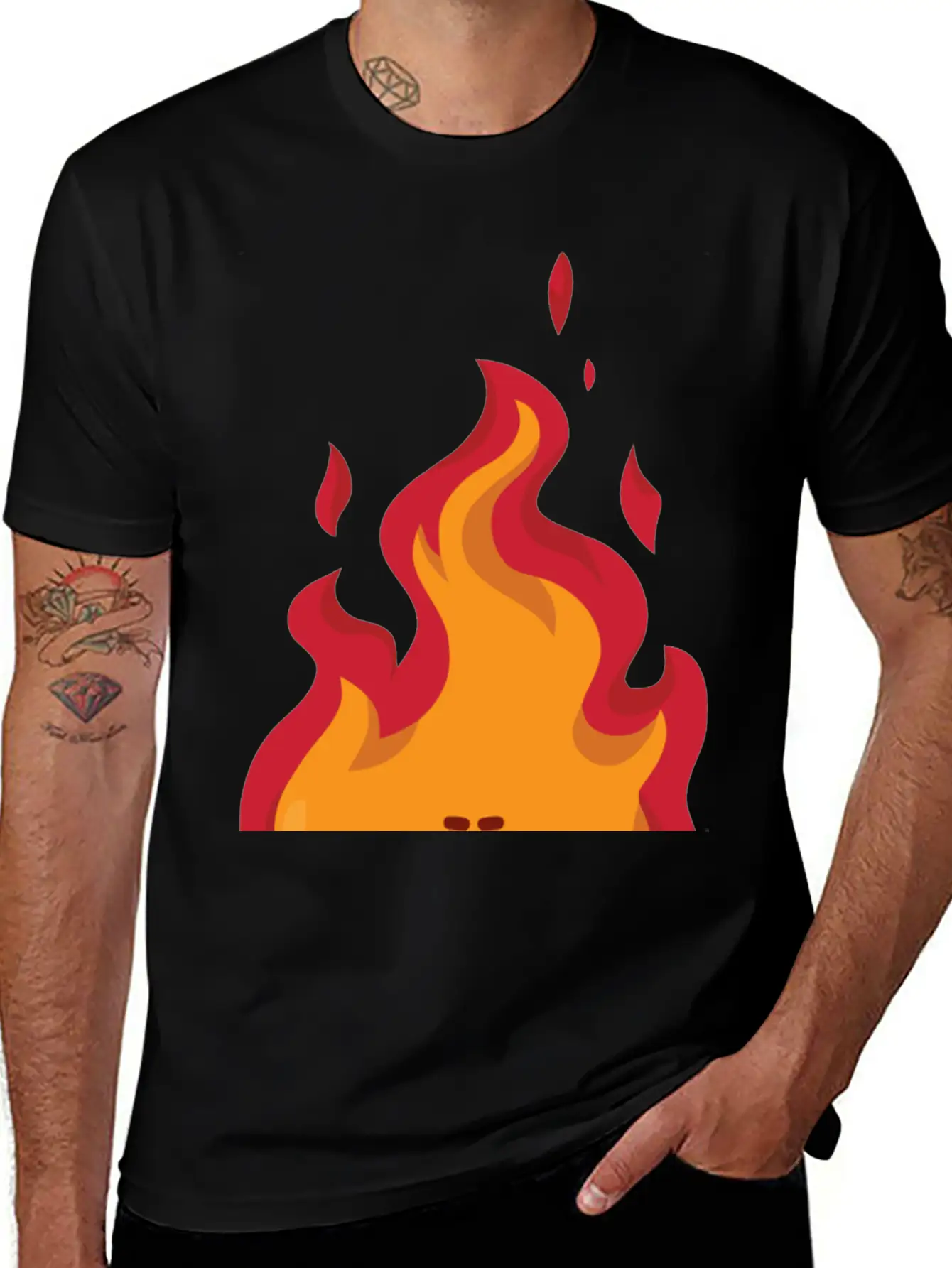 Smile Flame Basic Graphic T-Shirt – Daily Comfort In Soft Cotton