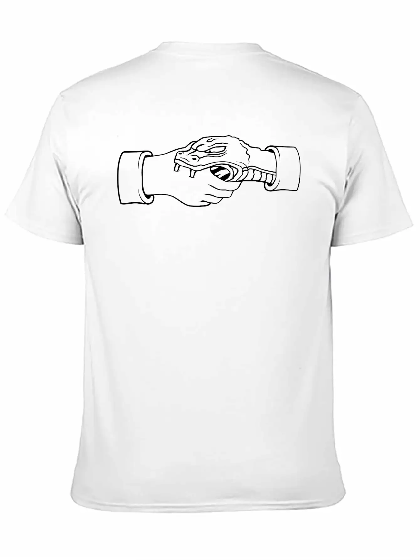Snake Bites Hand Handshake Relaxed Everyday Tee – Lightweight And Durable Cotton