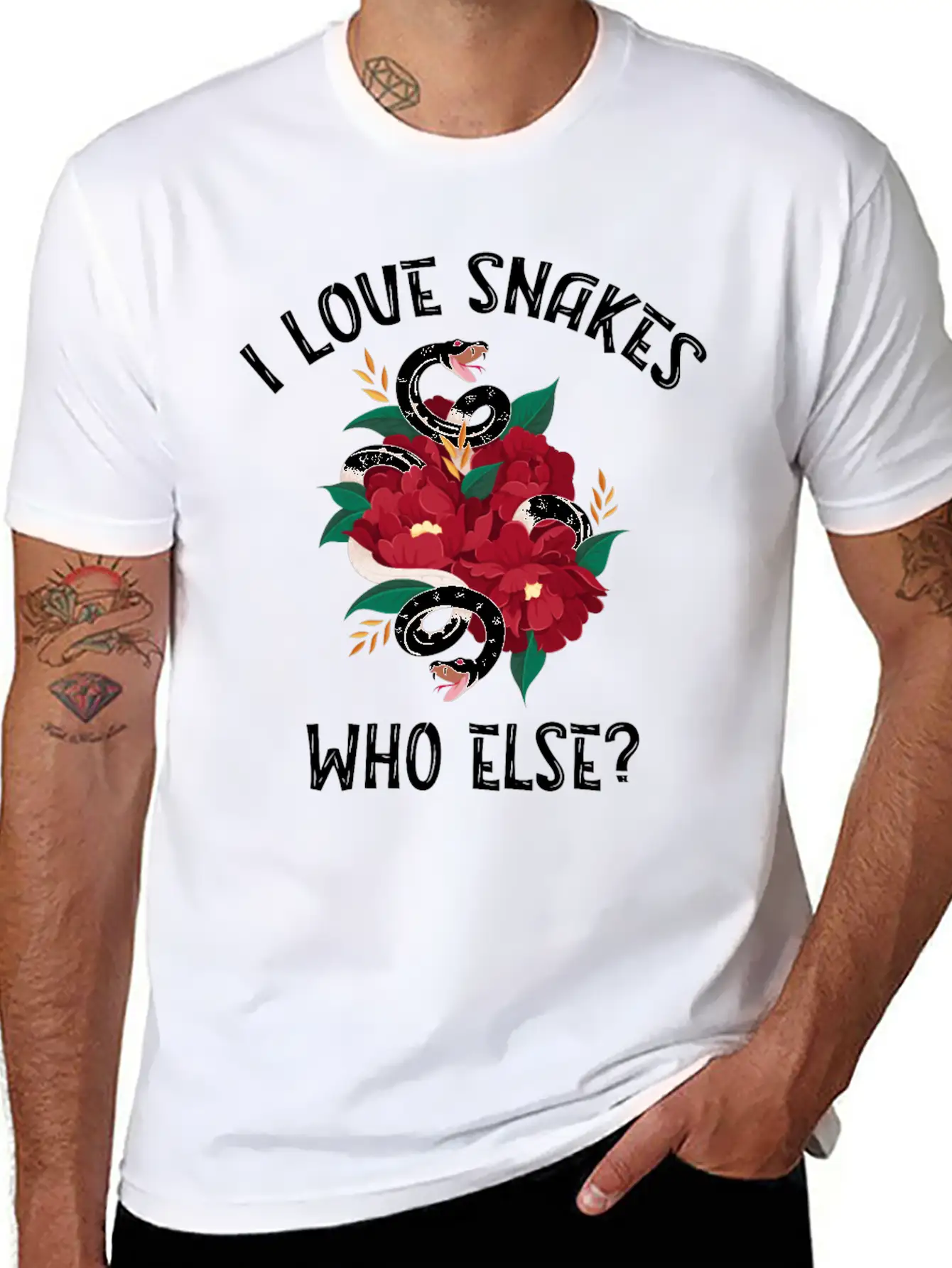 Snake , Reptile - Snakes Stylish Everyday T-Shirt – Unisex Basic Cotton Tee