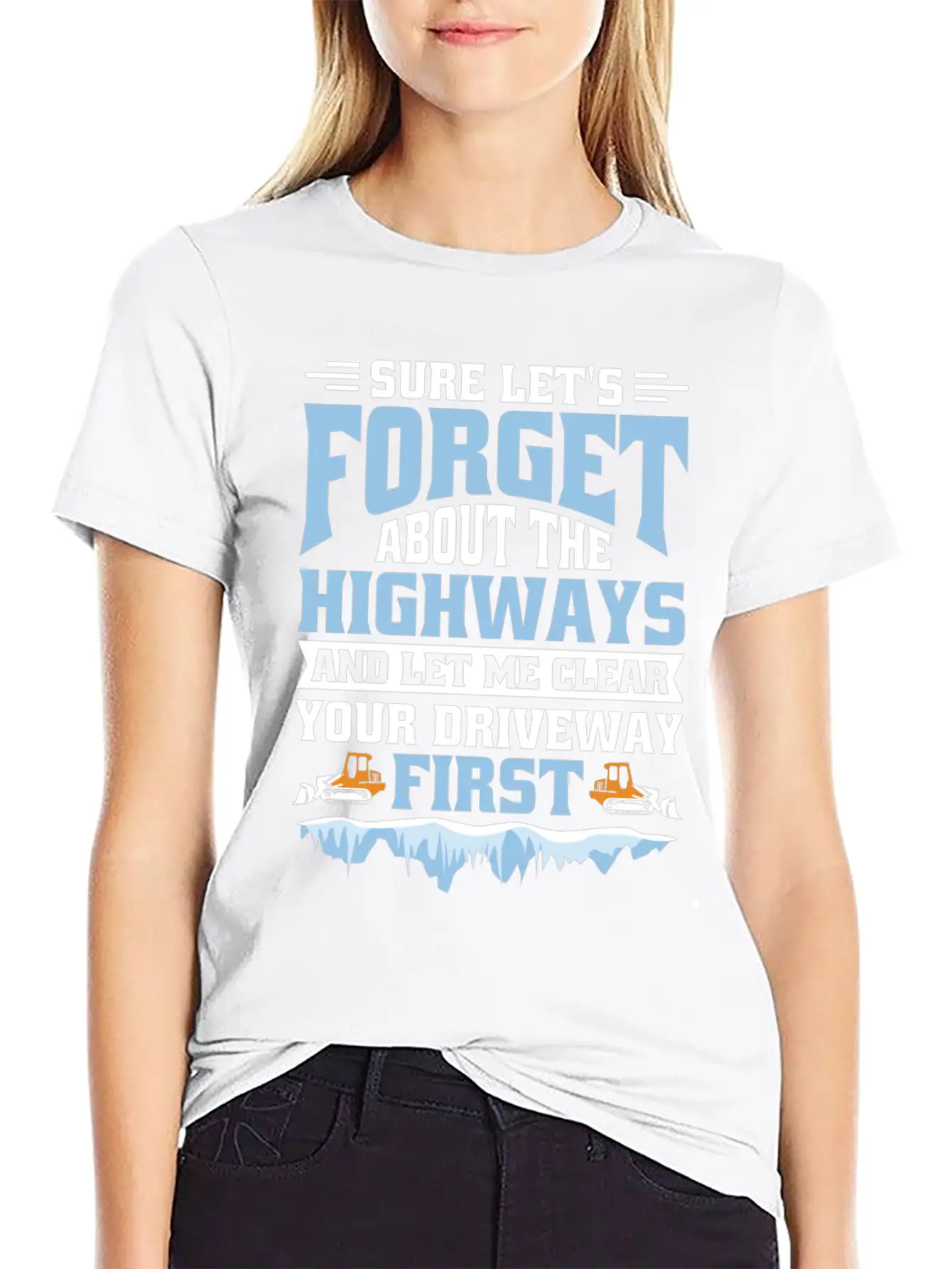 Snow Plowing Truck Driver Supplies Snow Plow Drivi Basic Graphic T-Shirt – Daily Comfort In Soft Cotton