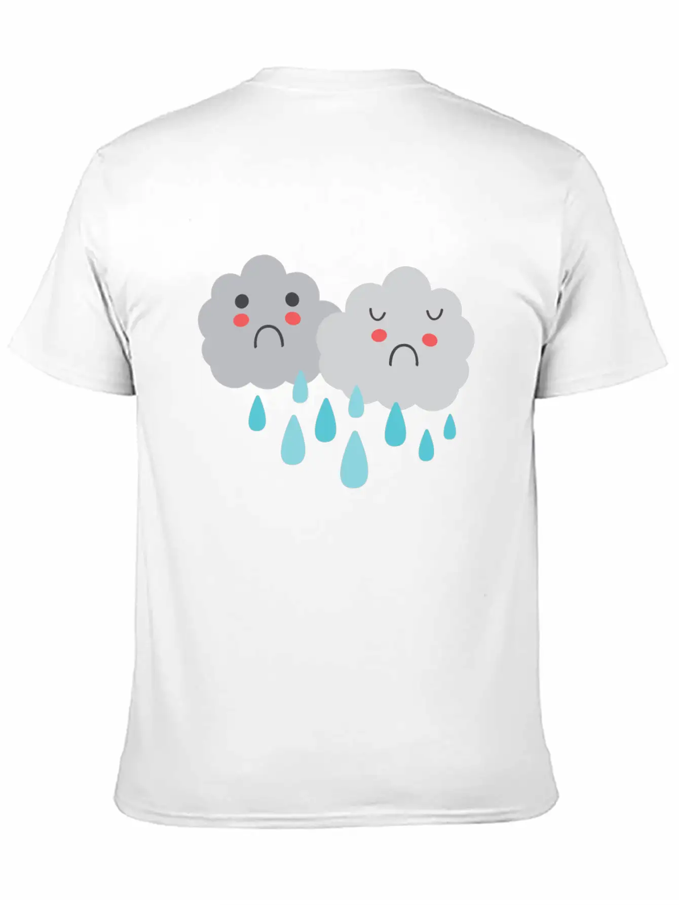 So Sad Little Rain Clouds Simple Everyday Graphic Tee – Lightweight Summer Wear
