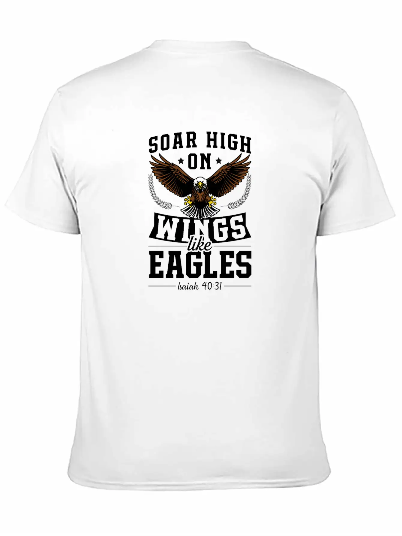 Soar High On Wings Like Eagles Basic Graphic T-Shirt – Daily Comfort In Soft Cotton
