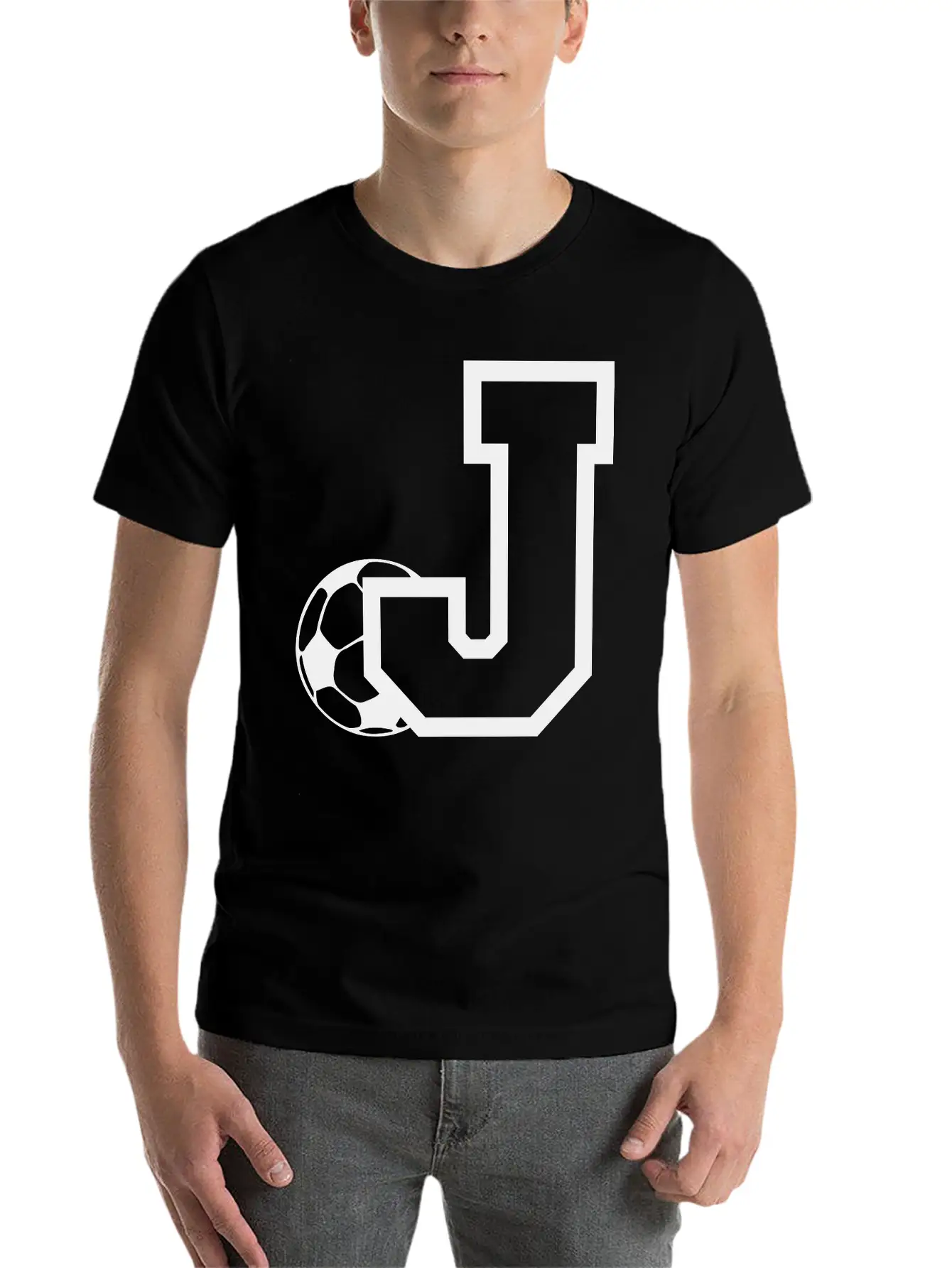 Soccer Letter J Basic Graphic T-Shirt – Daily Comfort In Soft Cotton