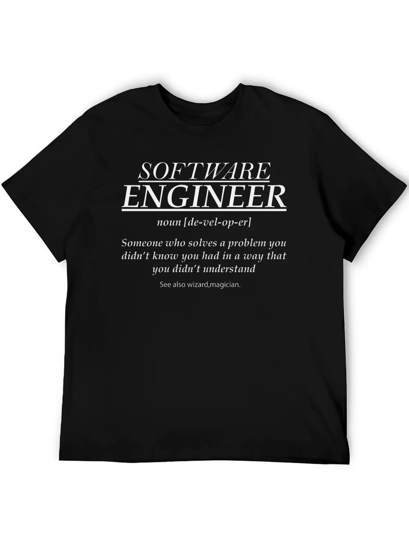 Software Engineer Noun Stylish Everyday T-Shirt – Unisex Basic Cotton Tee