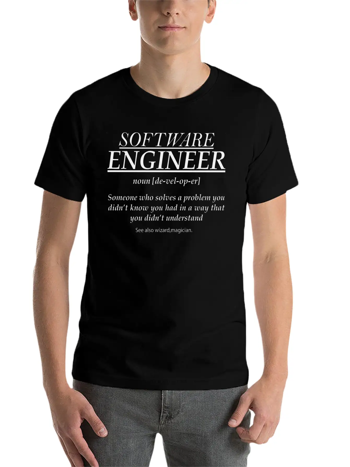 Software Engineer Noun Stylish Everyday T-Shirt – Unisex Basic Cotton Tee