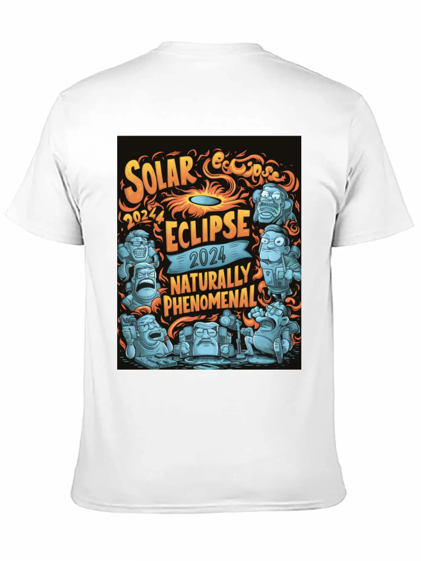 Solar Eclipse 2024 Naturally Phenomenal Casual Graphic T-Shirt – Simple And Comfortable Daily Wear