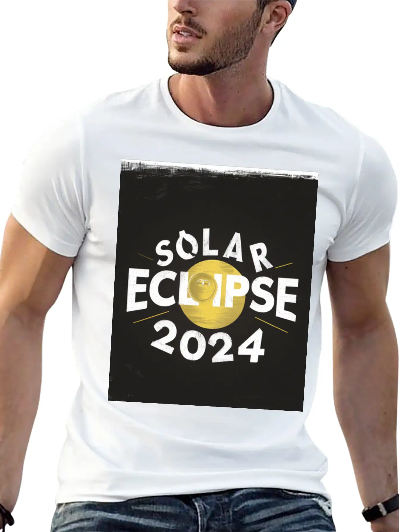Solar Eclipse 2024 Naturally Phenomenal Unisex Cotton Tee – Relaxed Fit For Any Occasion