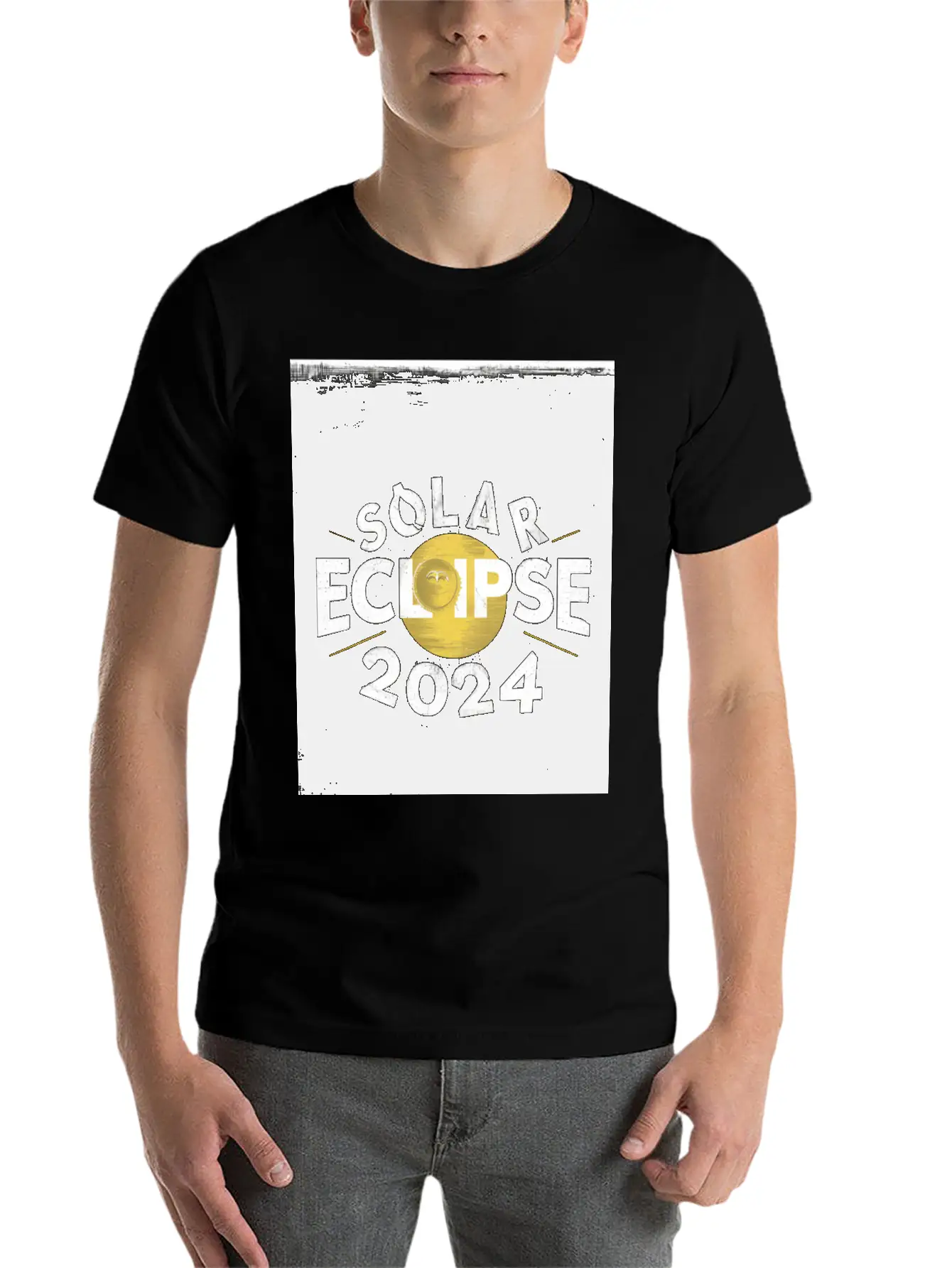 Solar Eclipse 2024 Naturally Phenomenal Unisex Cotton Tee – Relaxed Fit For Any Occasion