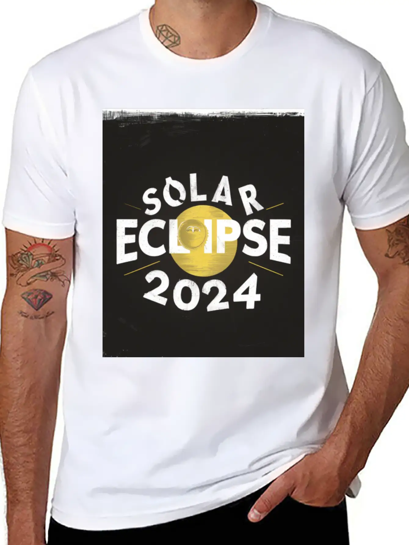 Solar Eclipse 2024 Naturally Phenomenal Unisex Cotton Tee – Relaxed Fit For Any Occasion