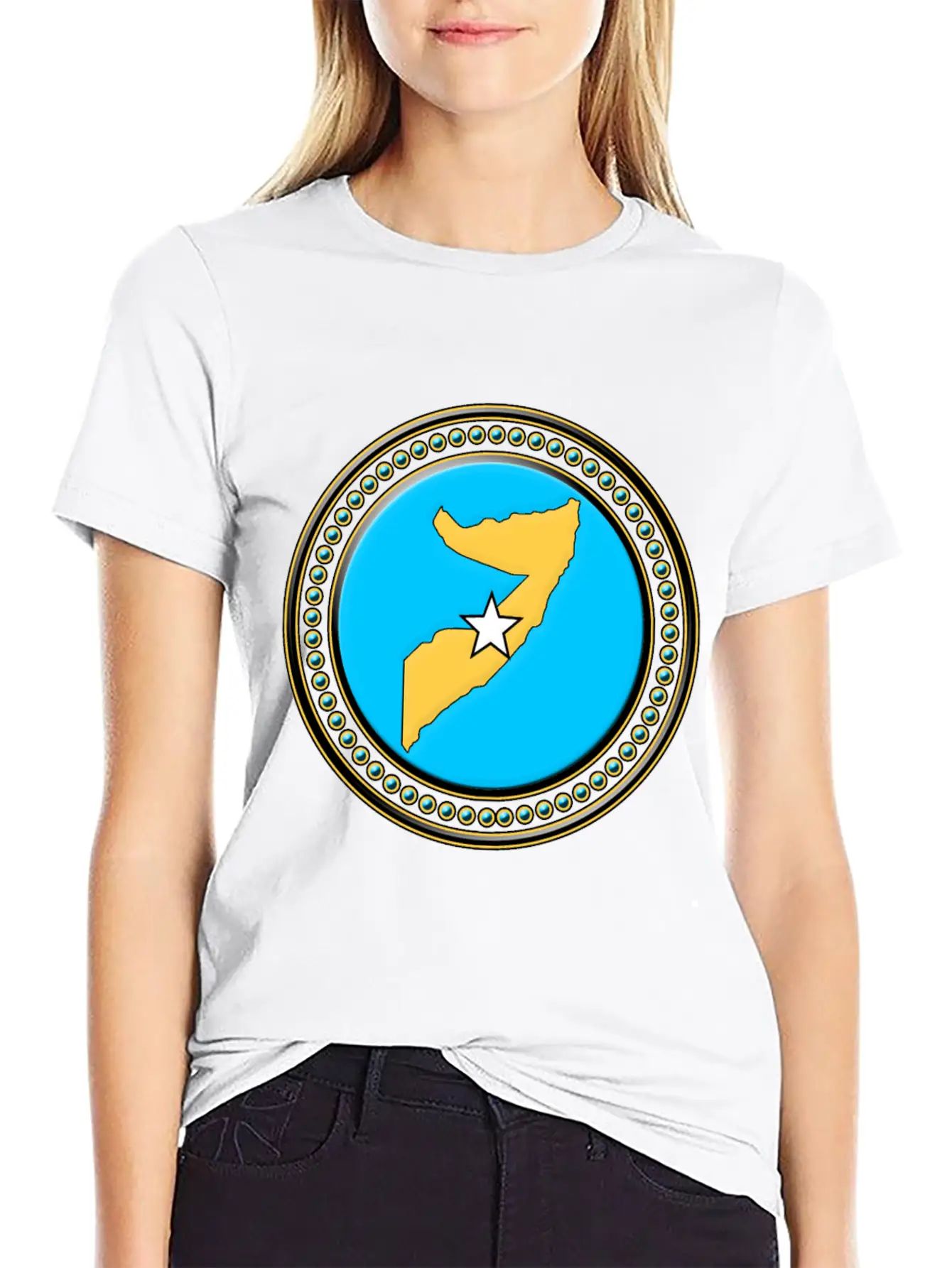 Somalia Flag Map Basic Graphic T-Shirt – Daily Comfort In Soft Cotton