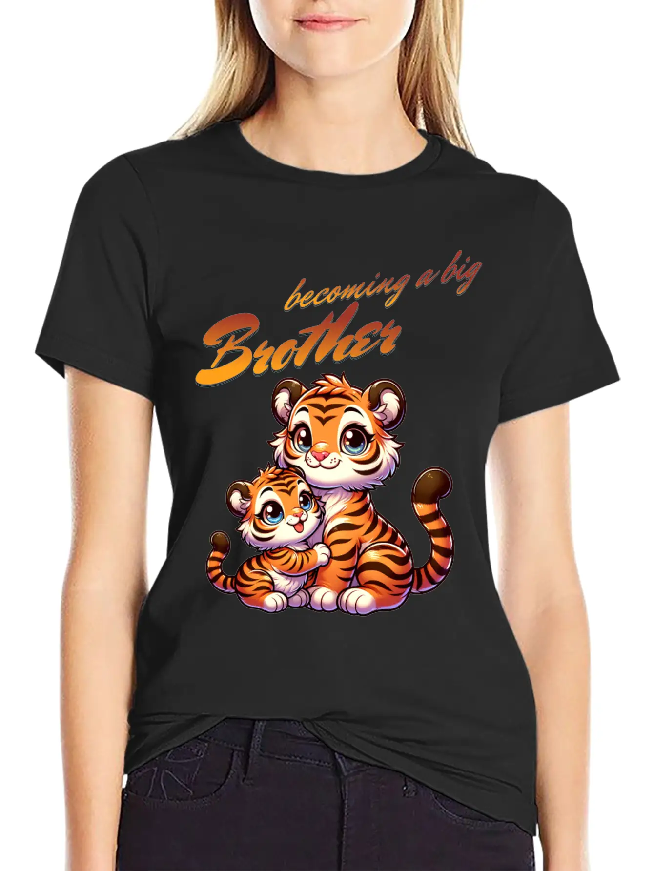 Soon I'll Be A Big Brother Sweet Tigers, Brother Relaxed Everyday Tee – Lightweight And Durable Cotton