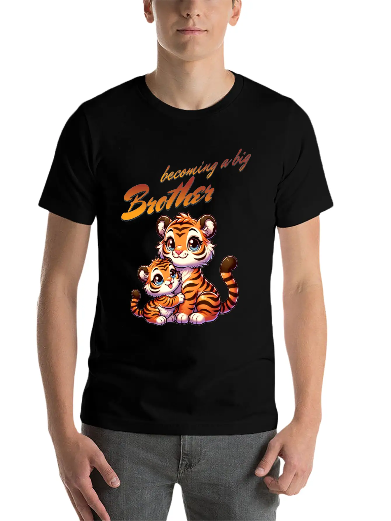 Soon I'll Be A Big Brother Sweet Tigers, Brother Relaxed Everyday Tee – Lightweight And Durable Cotton