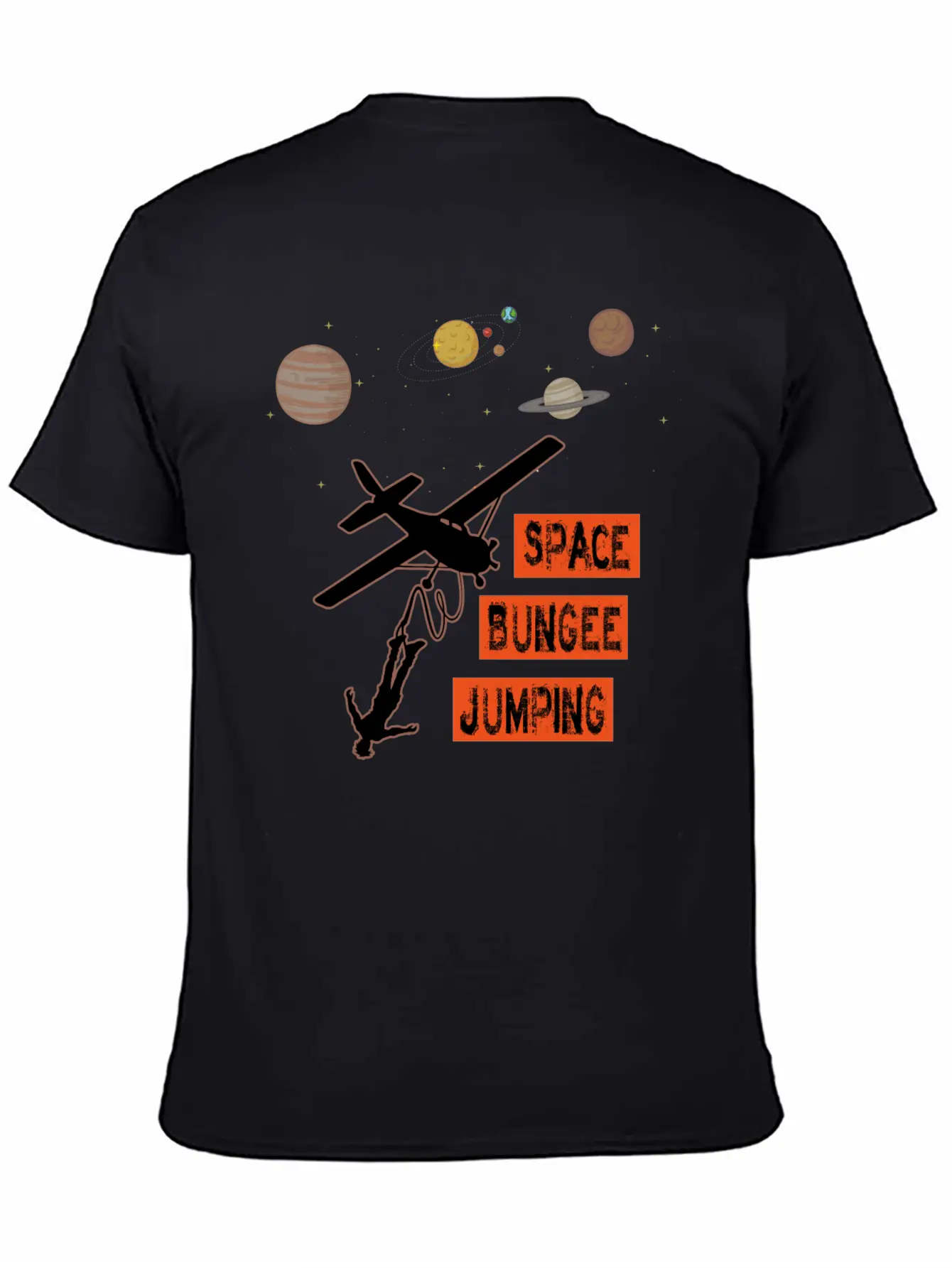 Space Bungee Jumping- Universe, Planet, Plane Unisex Cotton Tee – Relaxed Fit For Any Occasion