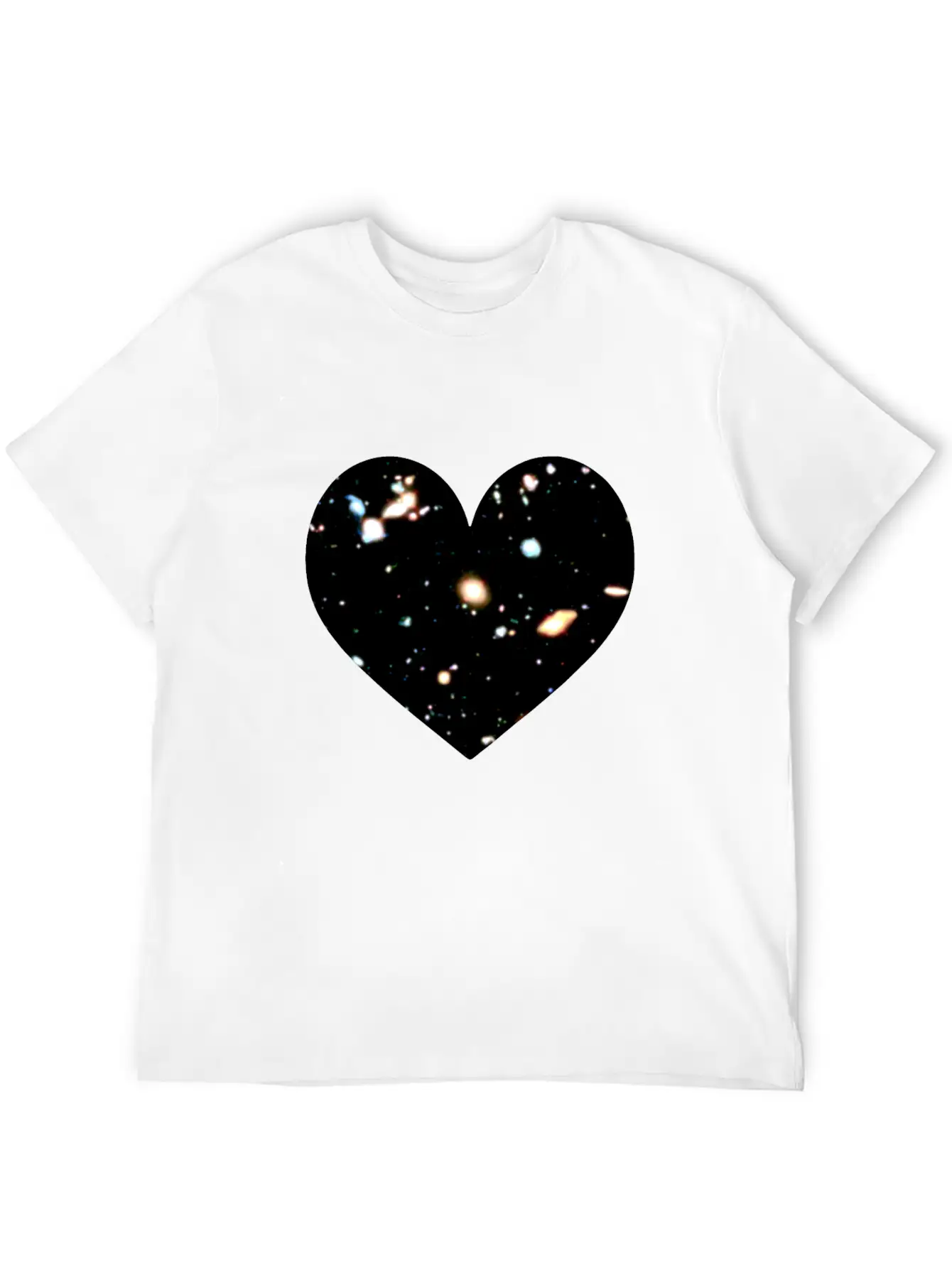 SPACE HEART, STARS, GALAXIES, OUTER SPACE WITHIN Basic Graphic T-Shirt – Daily Comfort In Soft Cotton