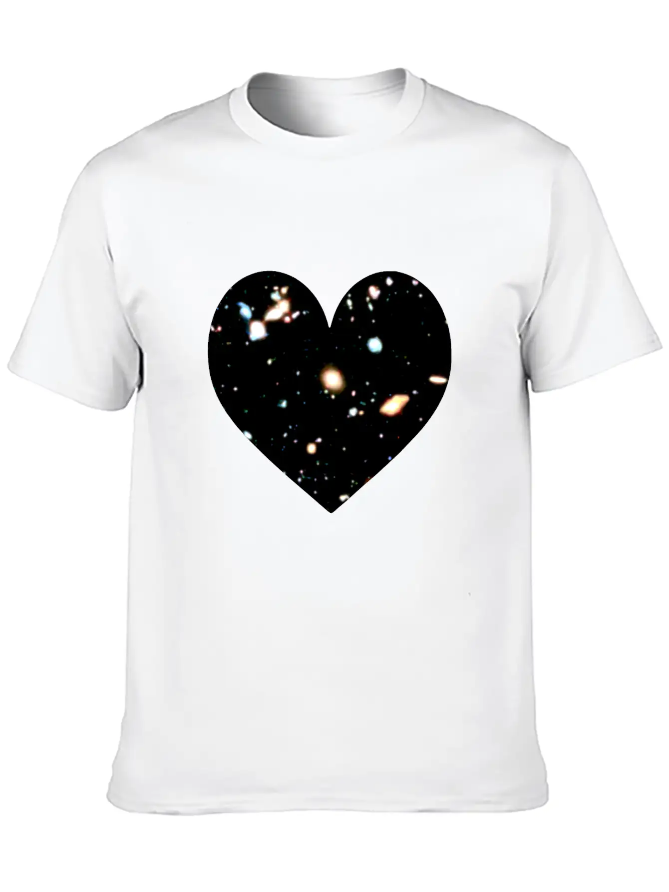 SPACE HEART, STARS, GALAXIES, OUTER SPACE WITHIN Basic Graphic T-Shirt – Daily Comfort In Soft Cotton