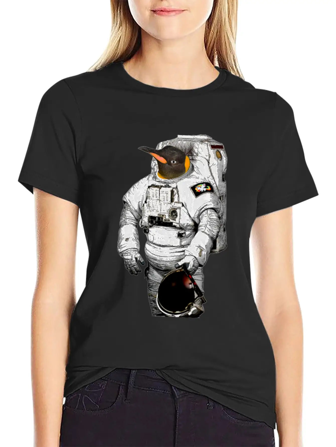 Space Penguin Classic Cotton Tee – Unisex Comfort For Any Season