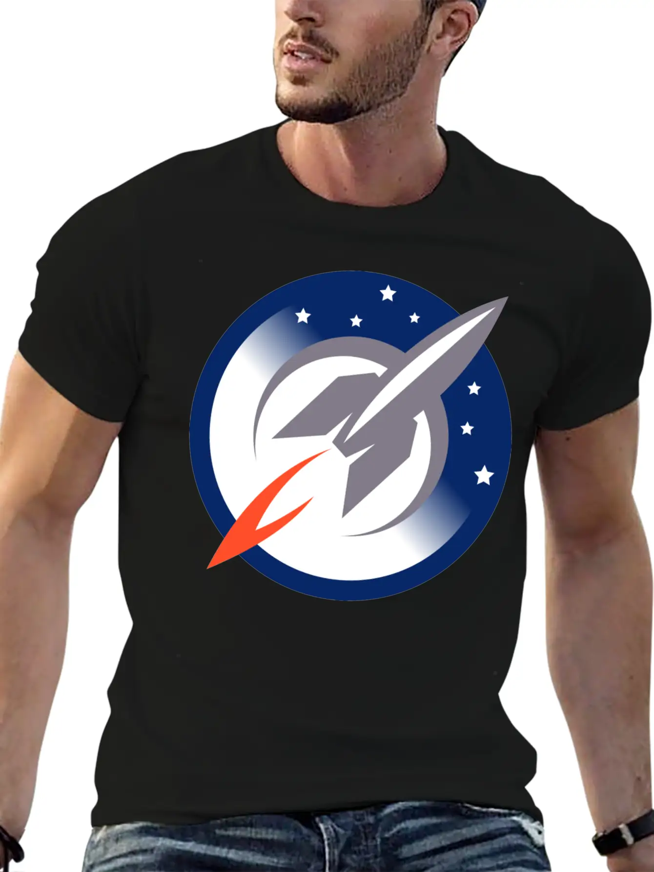 Space Rocket Unisex Casual T-Shirt – Clean Design For Daily Comfort