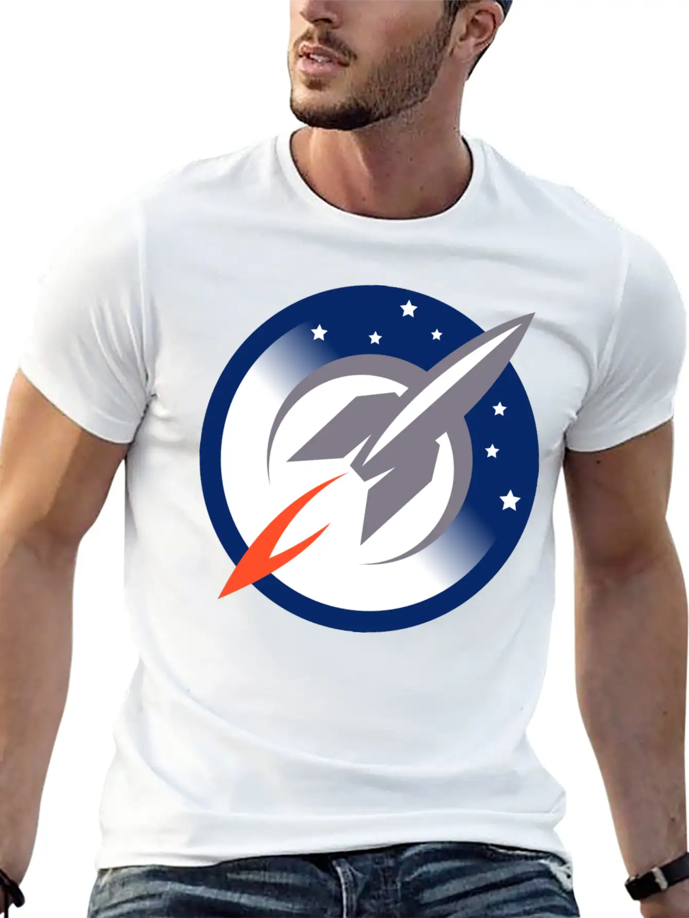 Space Rocket Unisex Casual T-Shirt – Clean Design For Daily Comfort