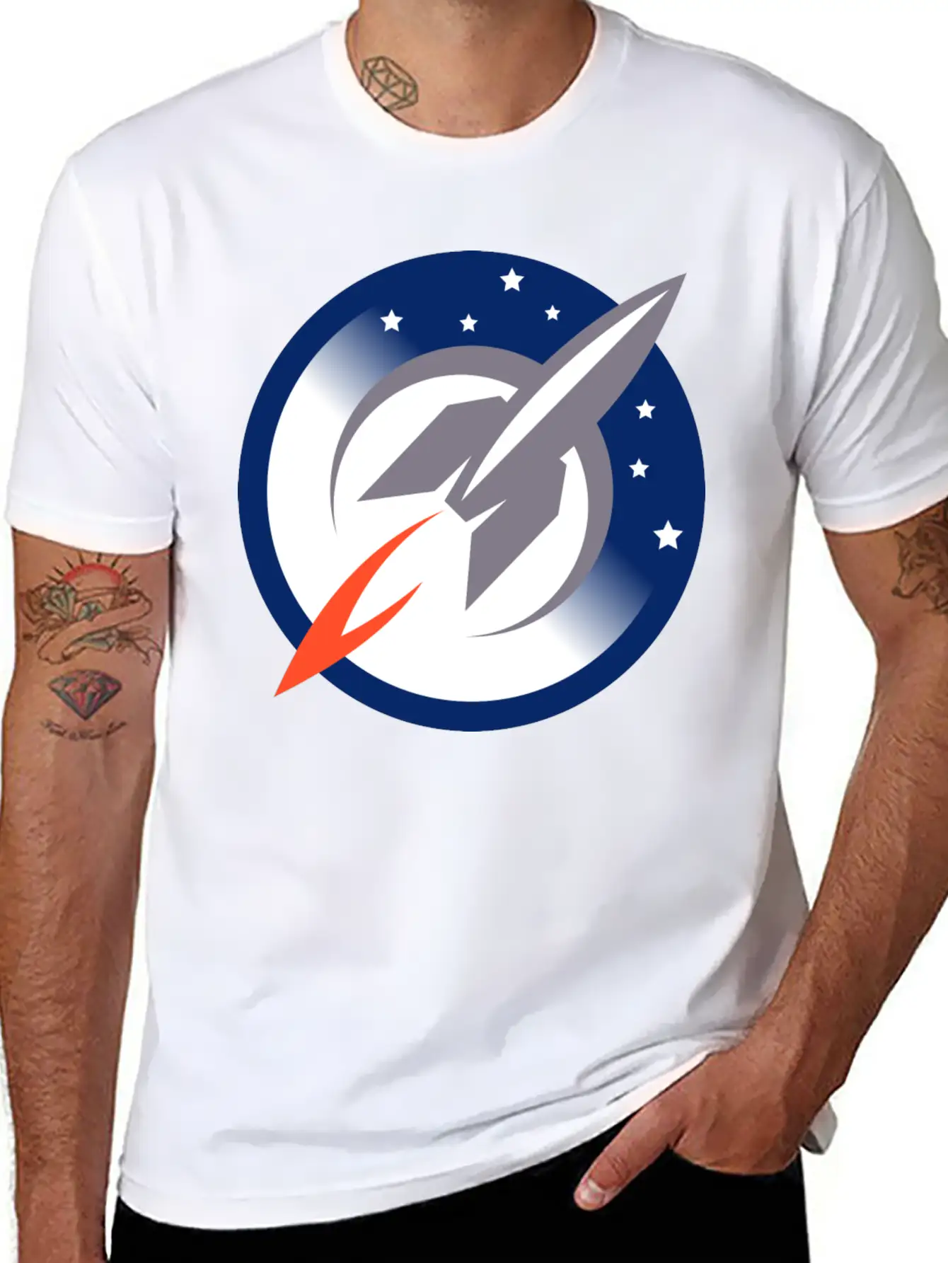Space Rocket Unisex Casual T-Shirt – Clean Design For Daily Comfort