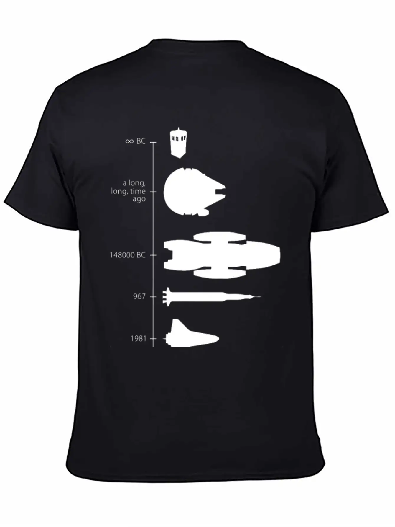 SPACE SHIP TIMELINE Basic Graphic T-Shirt – Daily Comfort In Soft Cotton
